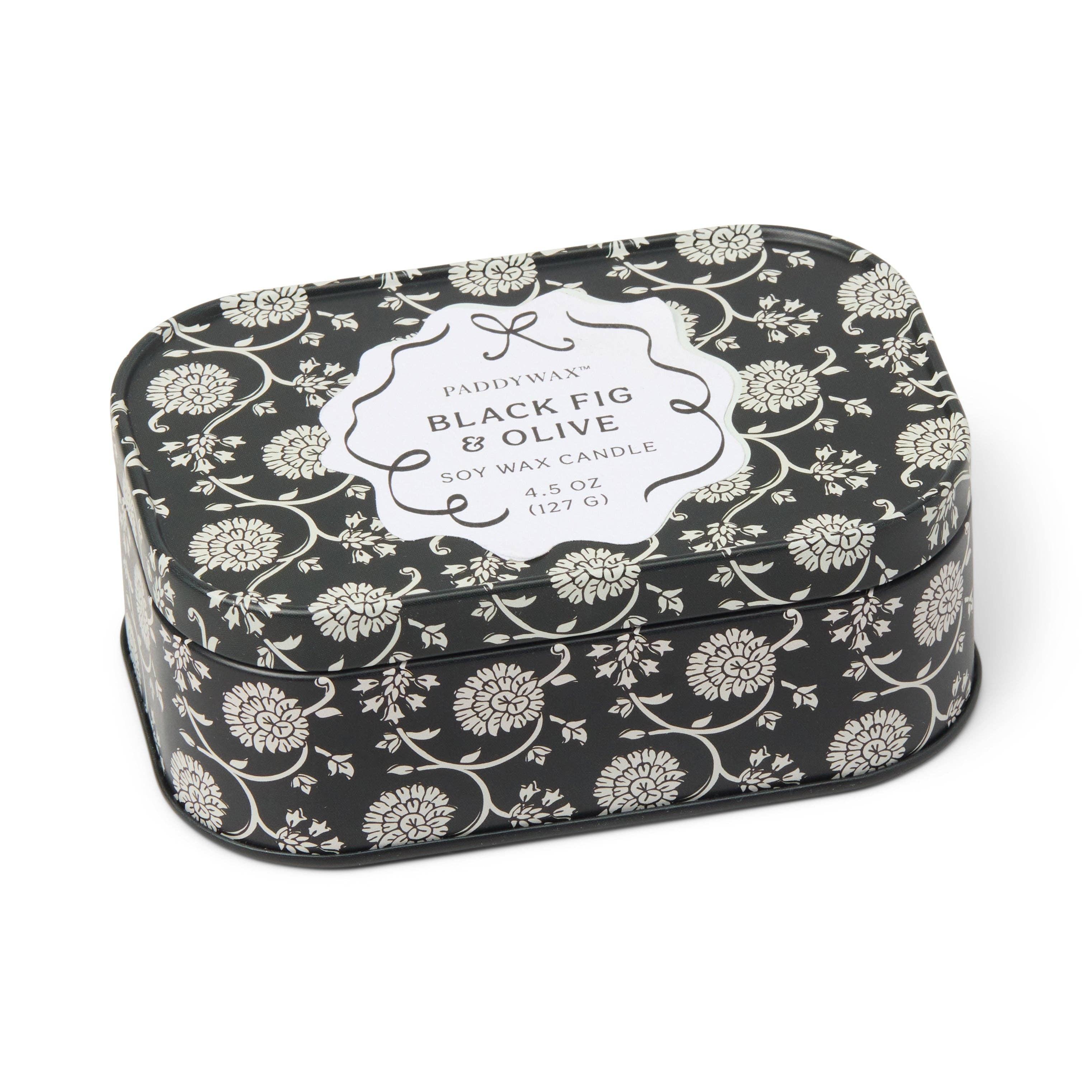 Printed Tin Candle - Black Fig & Olive
