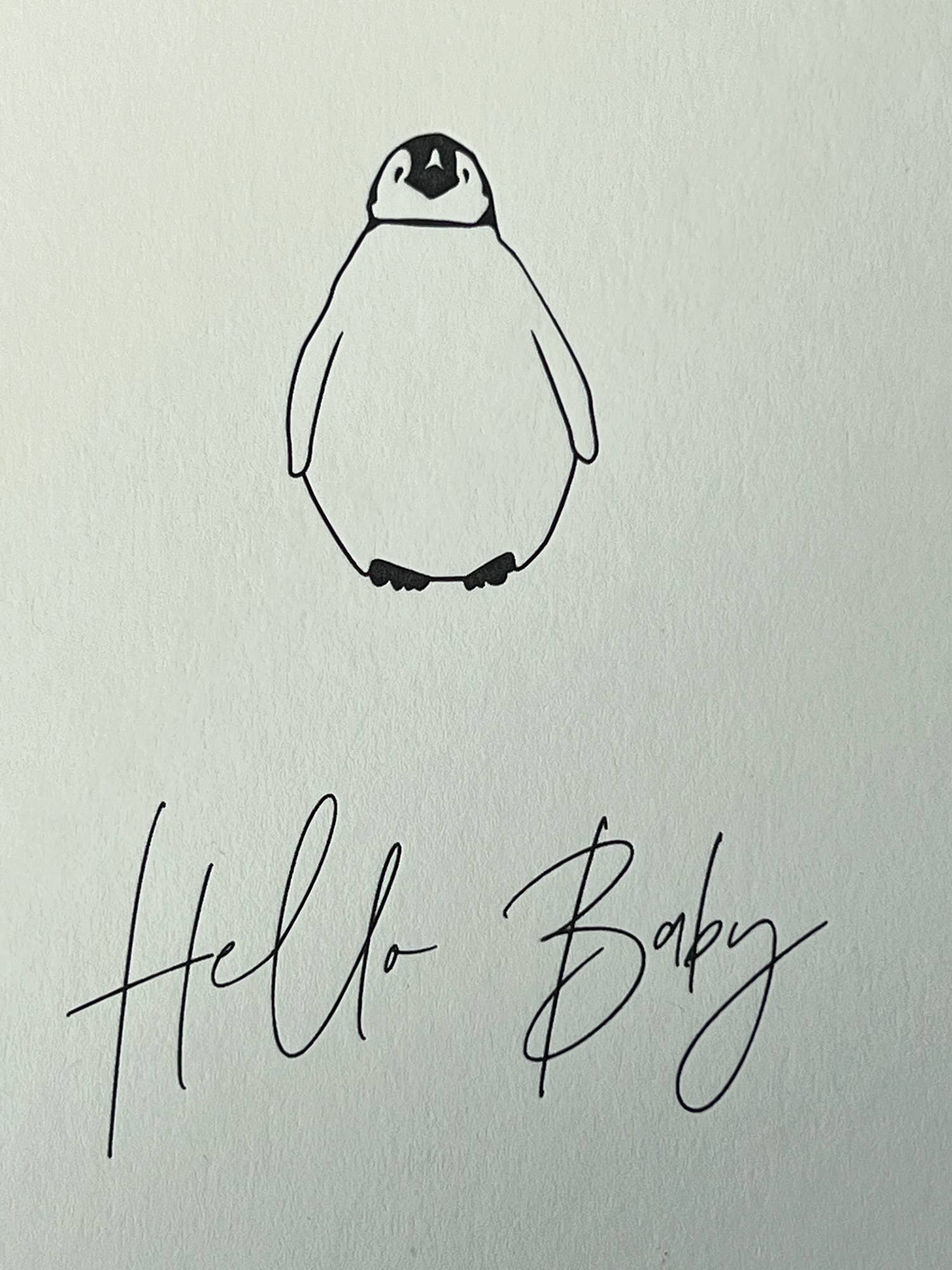 Hello Baby Penguin Card