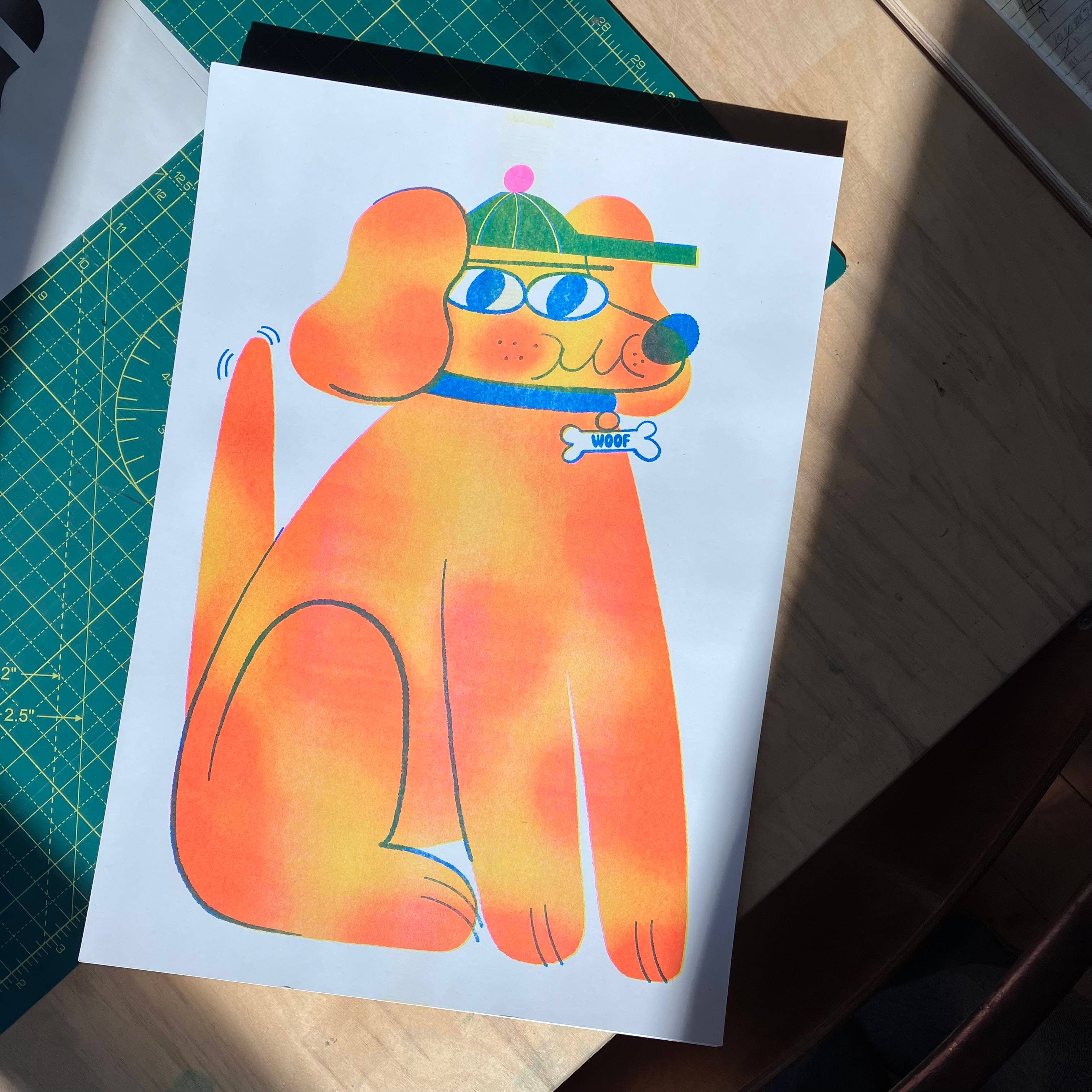 Doggo A3 Riso Print