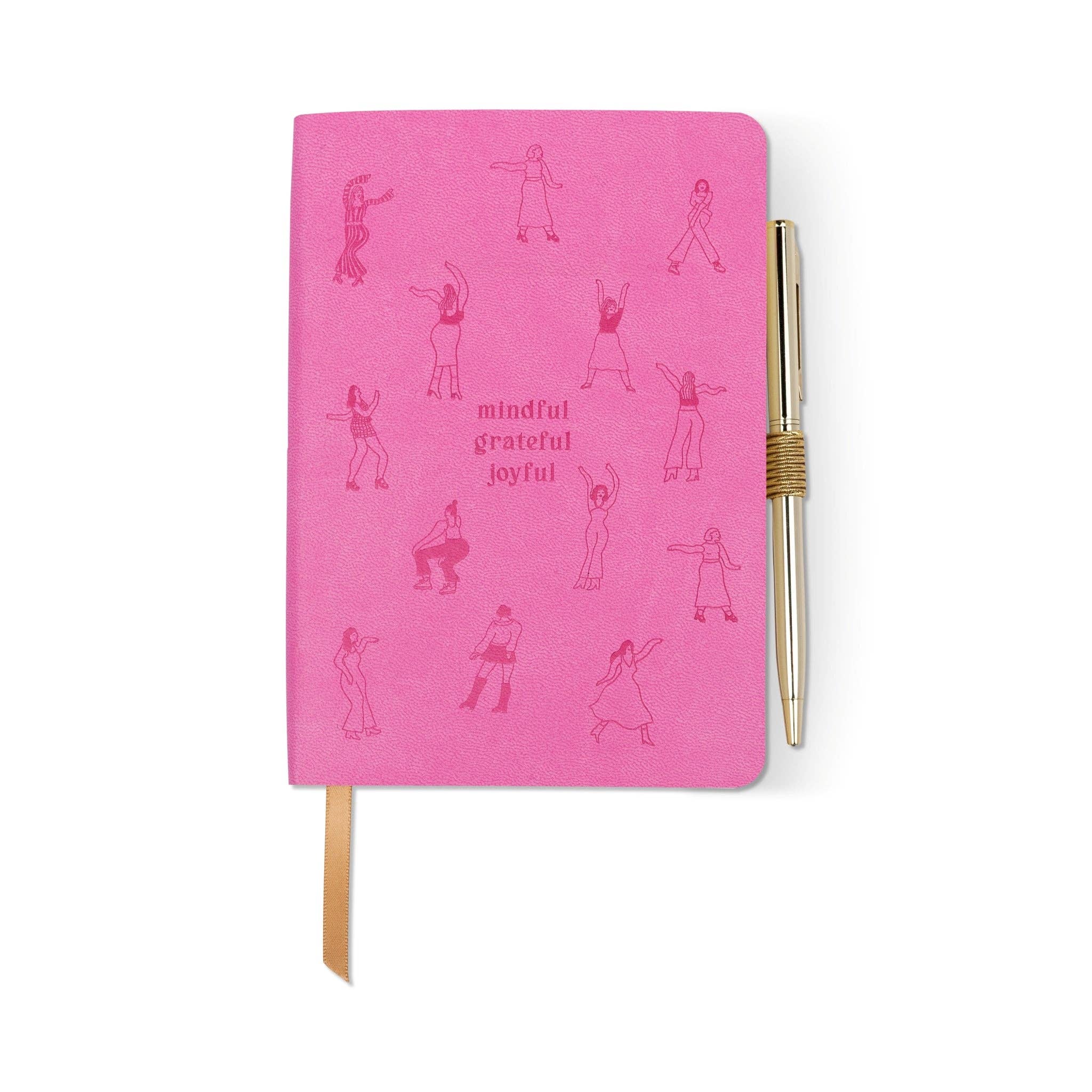 Gratitude Journal With Pen - Dancing Ladies