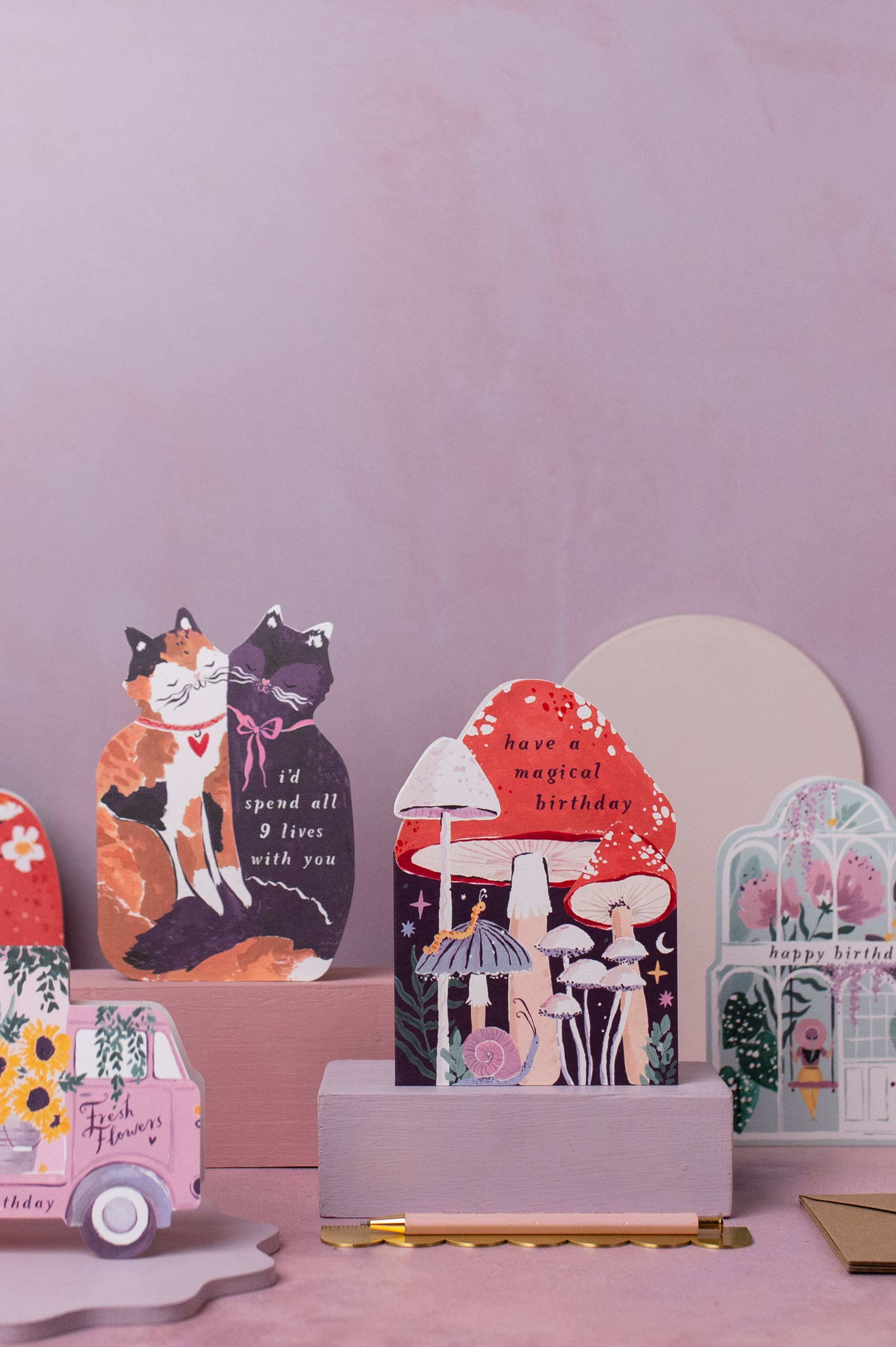 Mushroom Birthday Die-Cut Card