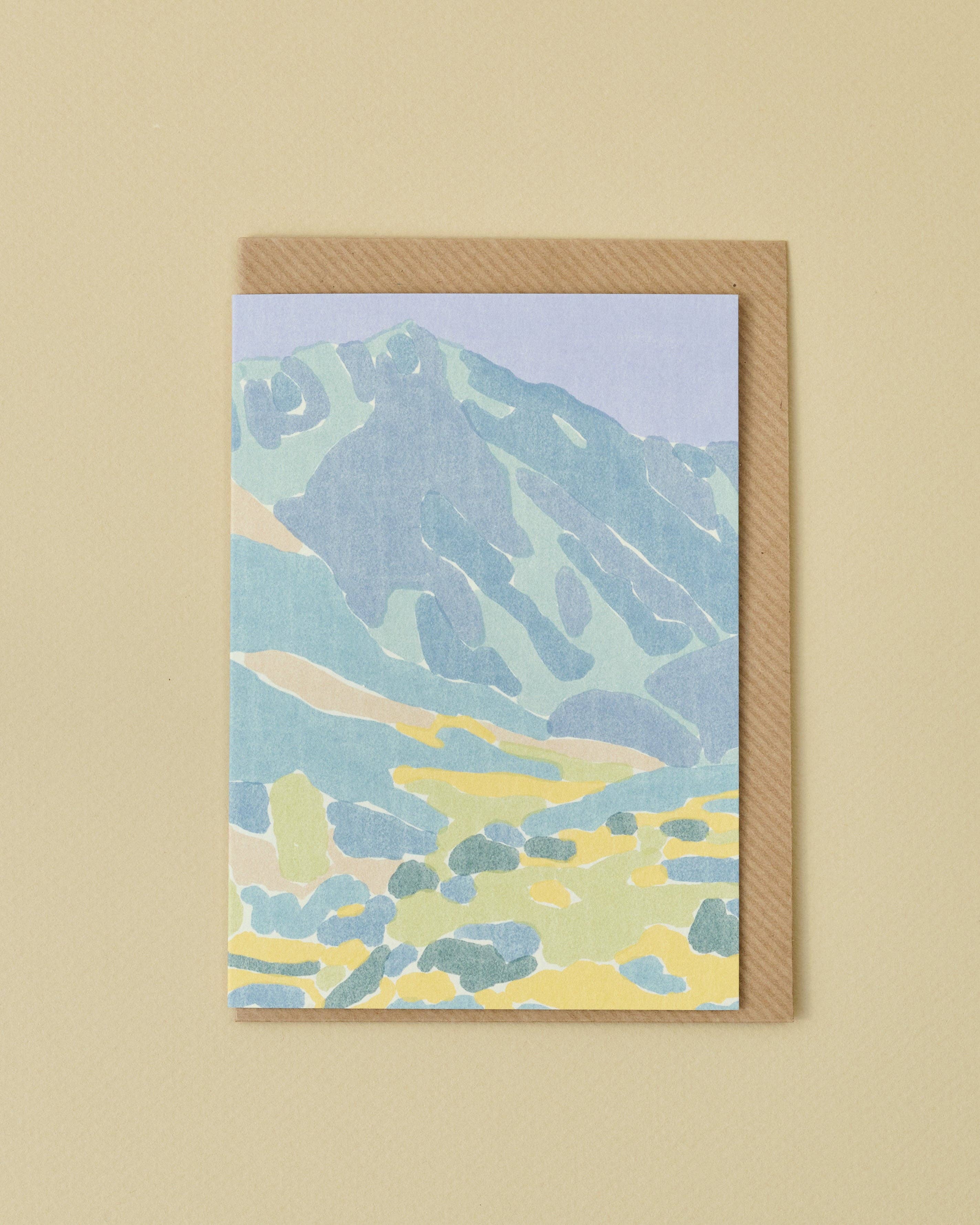 Blue Scottish Mountains Greetings Card