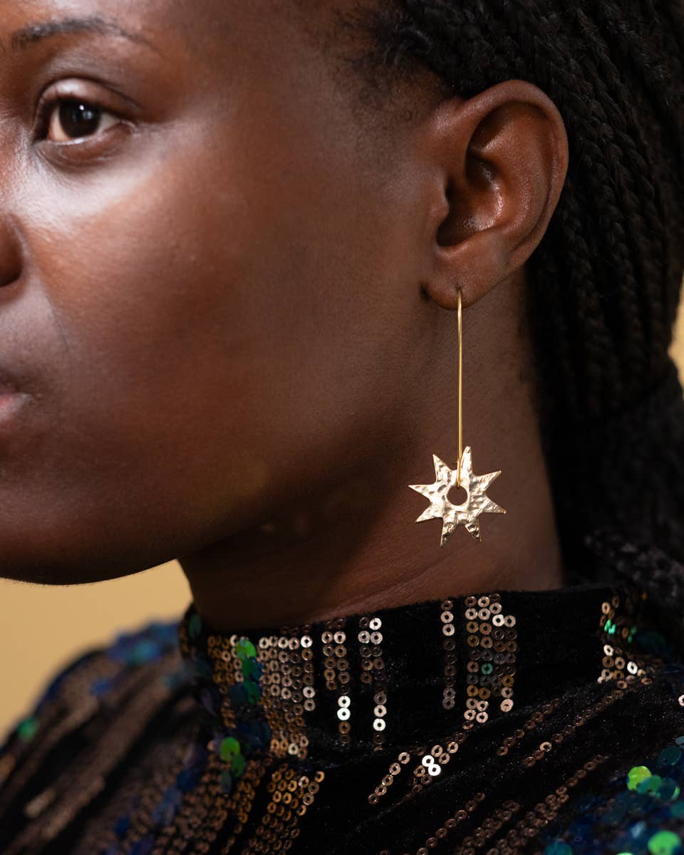 Kenyan Lucky Star Hook Earrings