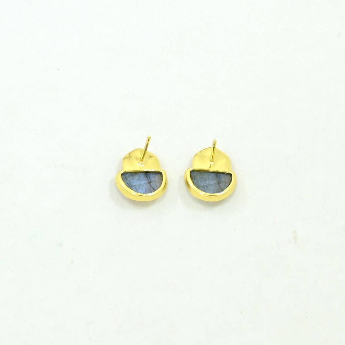 Amore Stud Earring Gold Plated - Labradorite