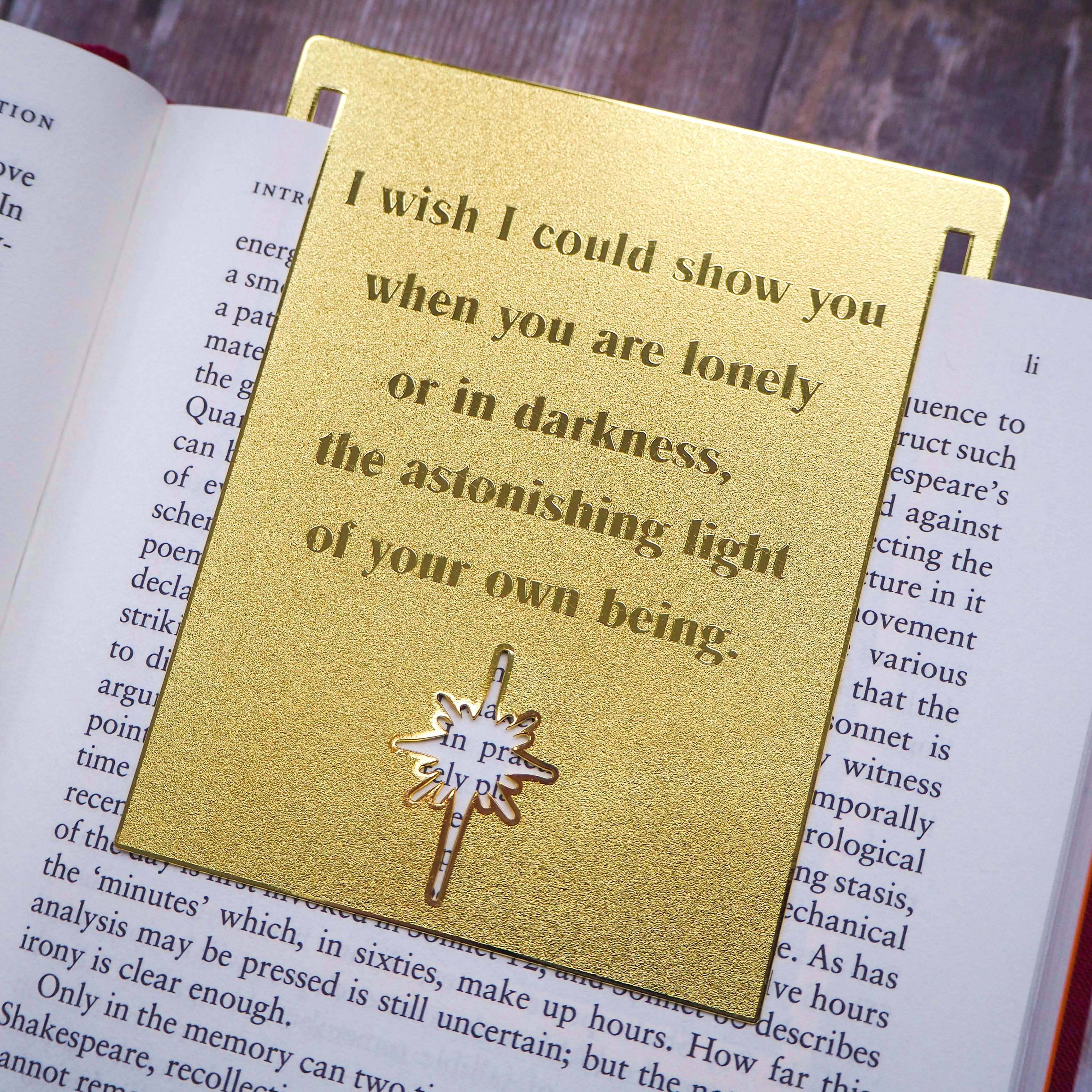 Hafiz of Shiraz Quote Brass Bookmark 'I Wish . .'