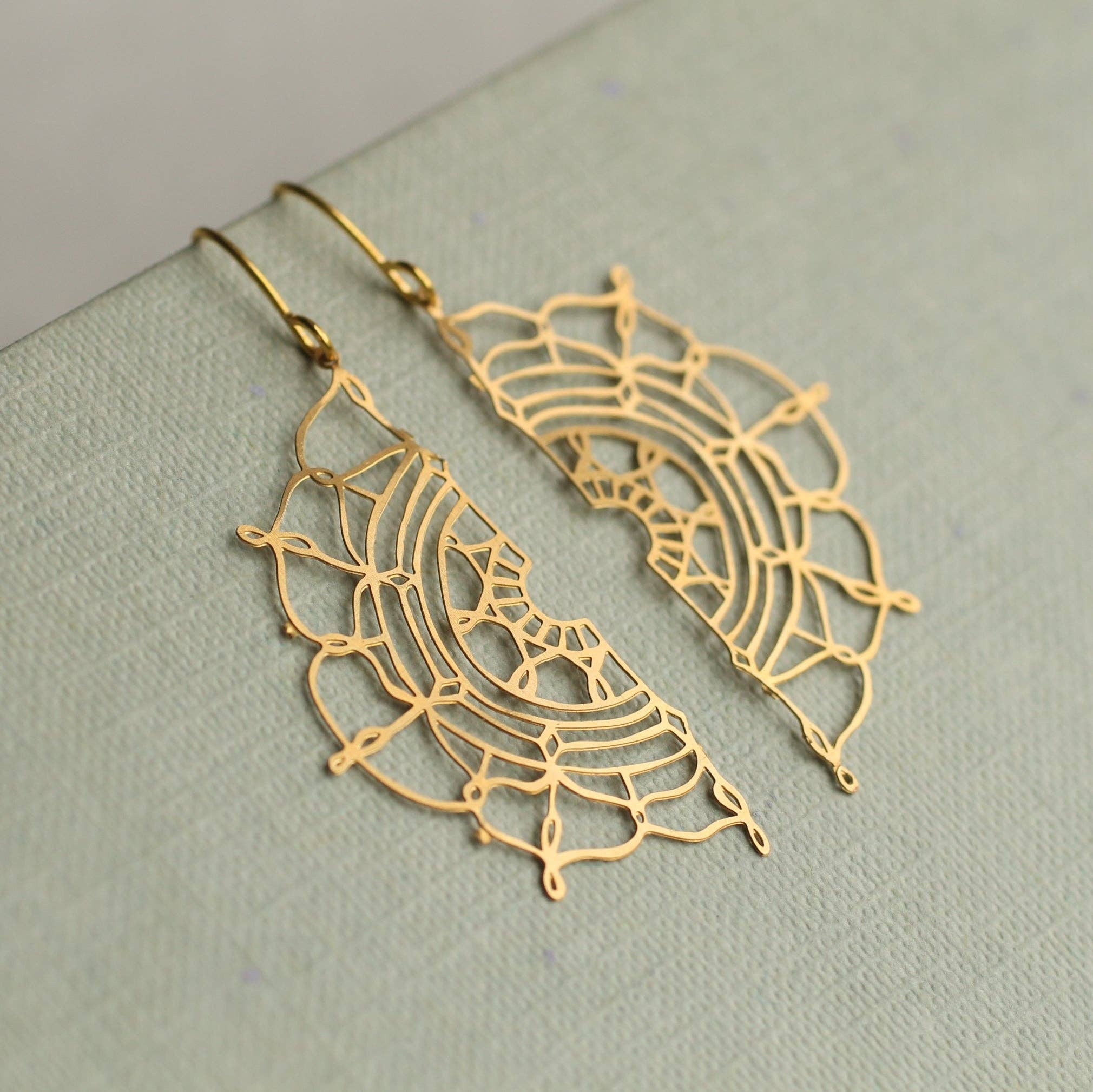 Gold Lace Earrings