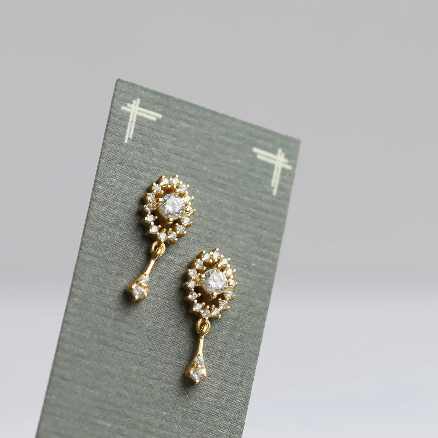 Tudor Queen Stud Drop Earrings