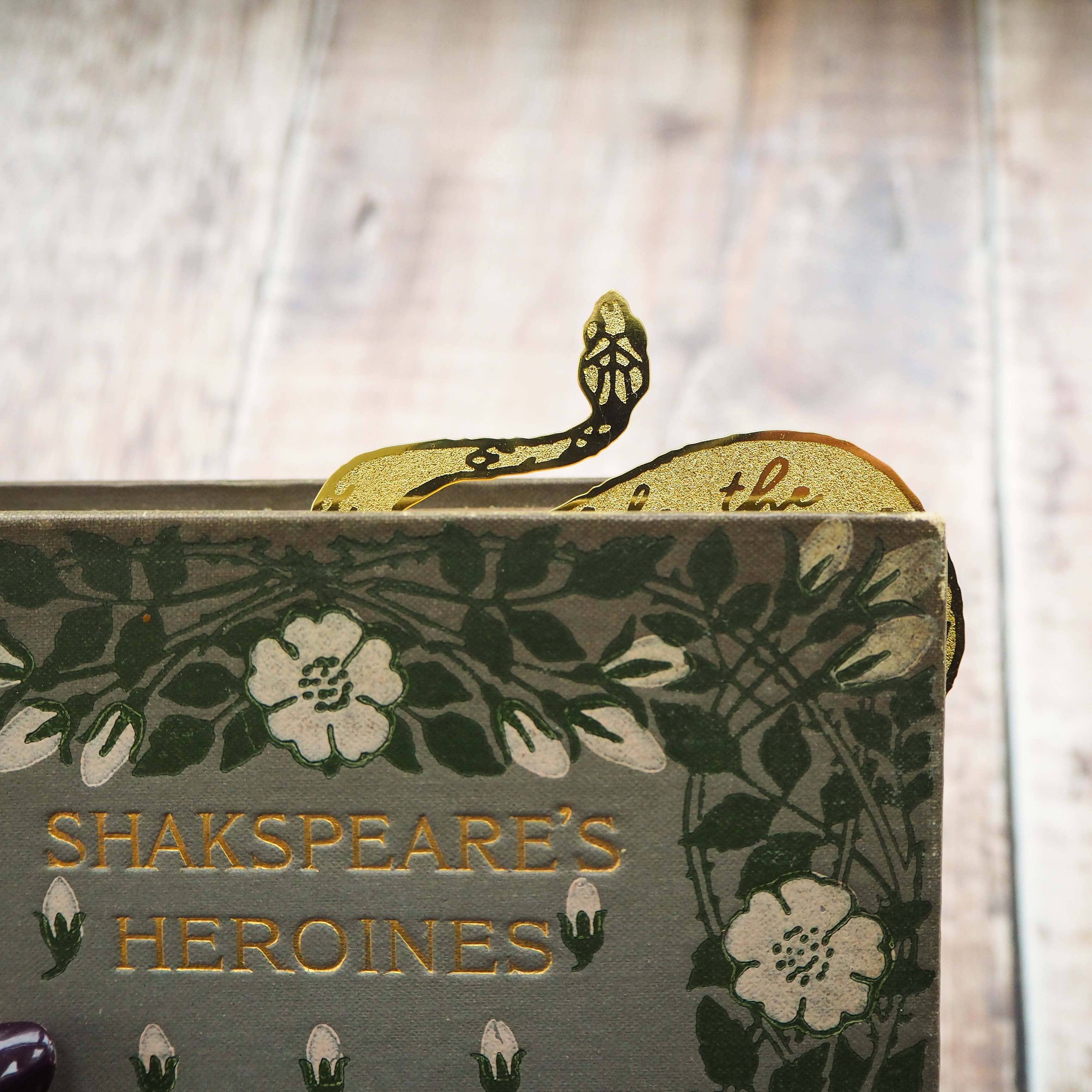 Shakespeare Lady Macbeth Serpent Brass Bookmark