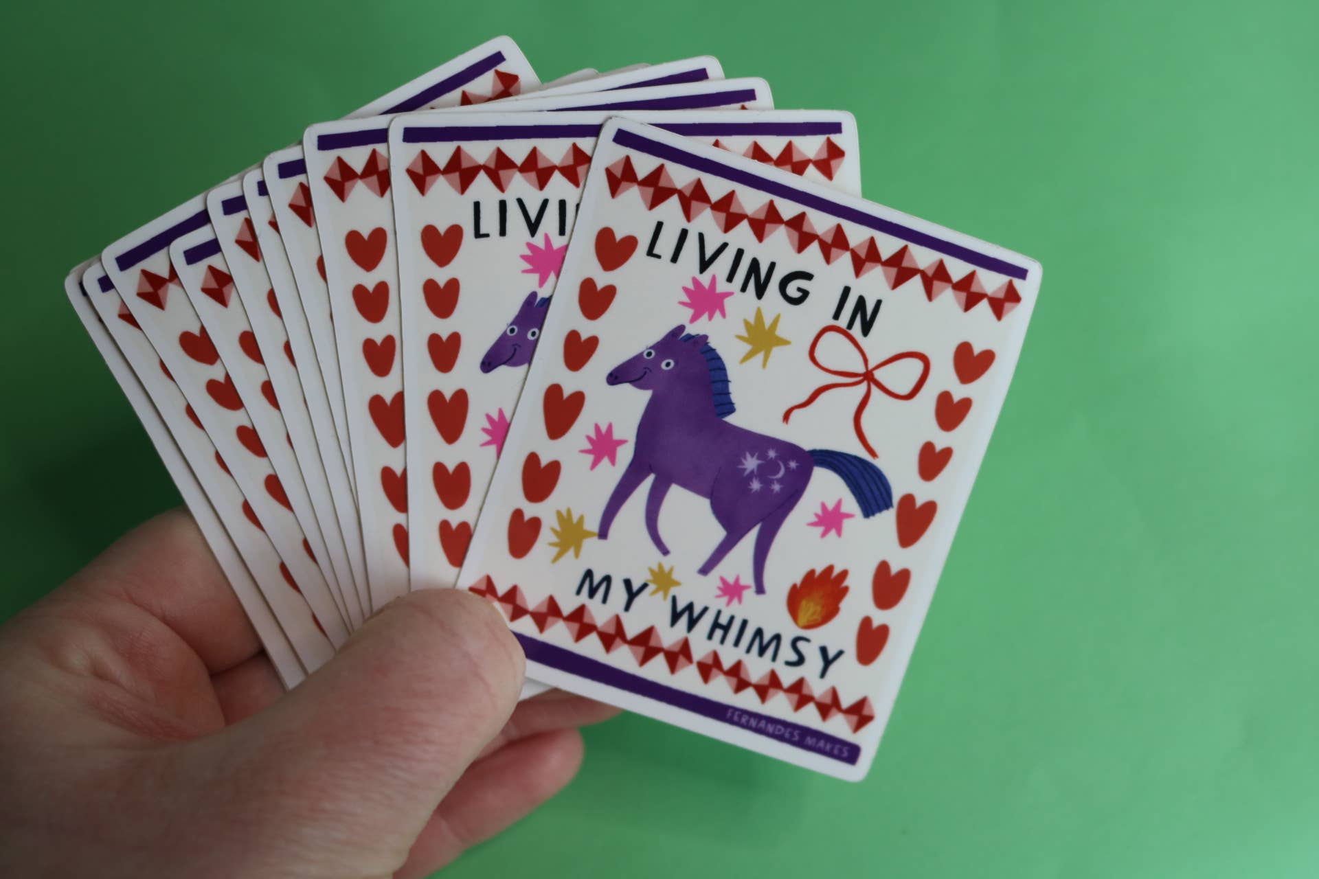 Living In My Whimsy Horse Glossy Vinyl Sticker