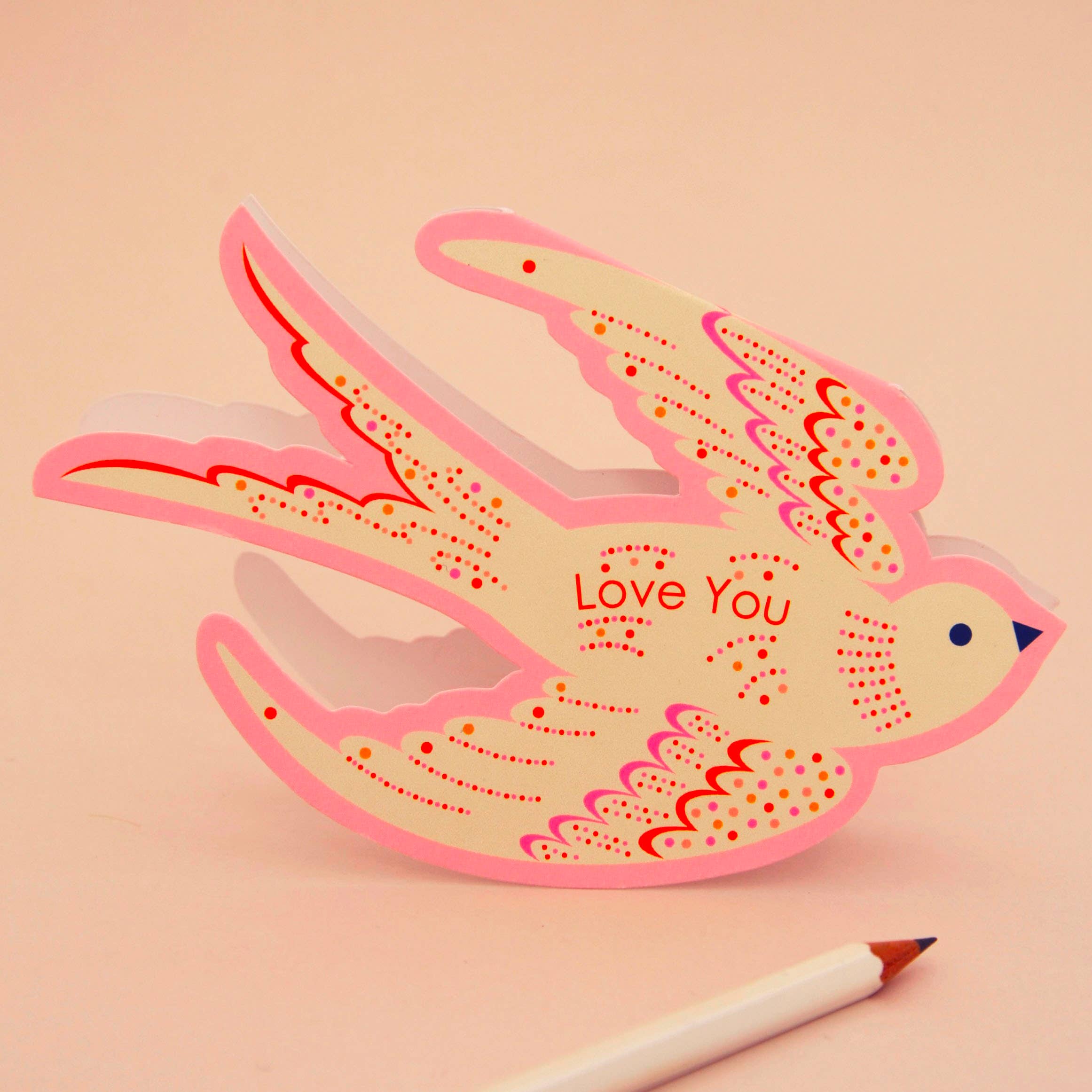 Love You Die Cut Valentine’s Card