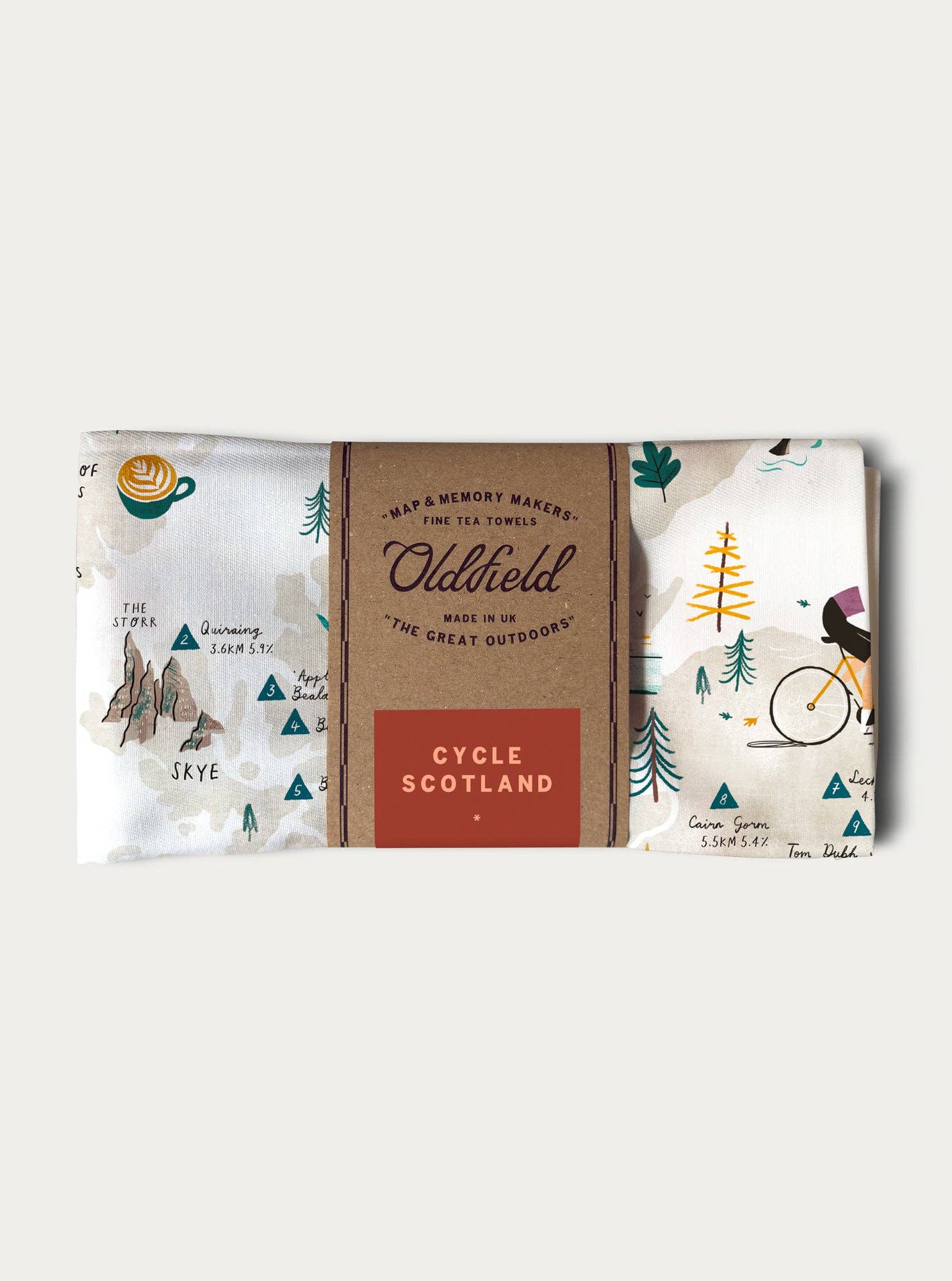 Cycle Scotland Tea Towel