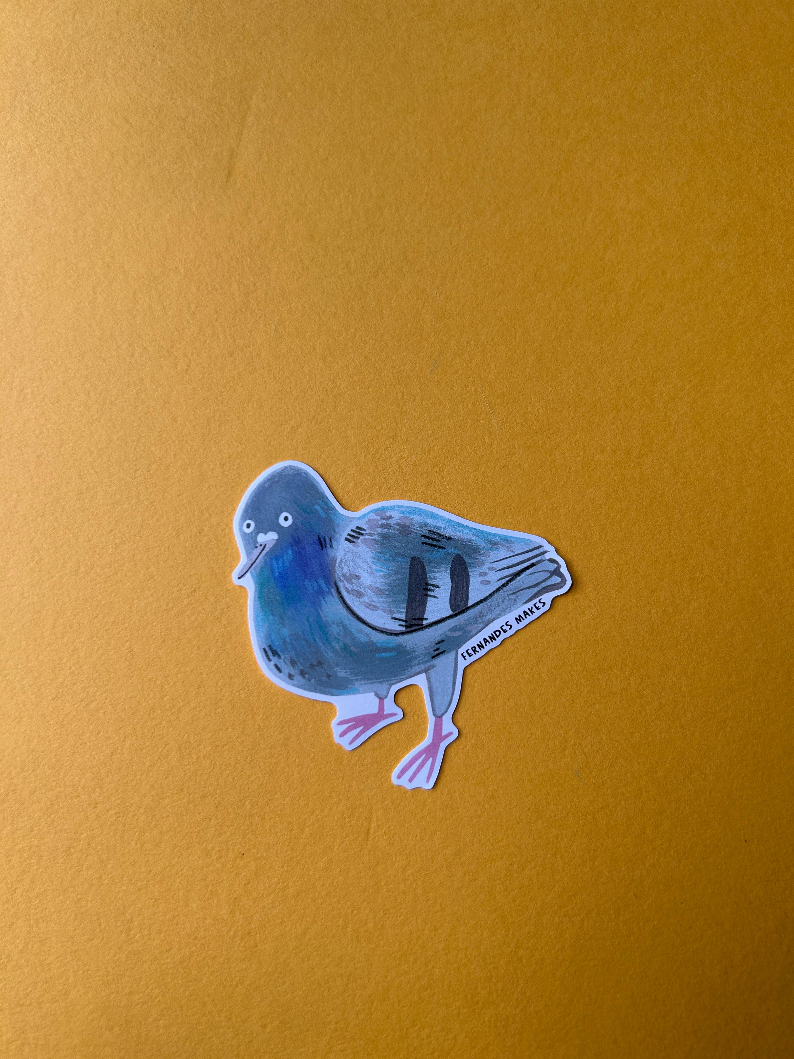 Reginald The Pigeon Vinyl Sticker