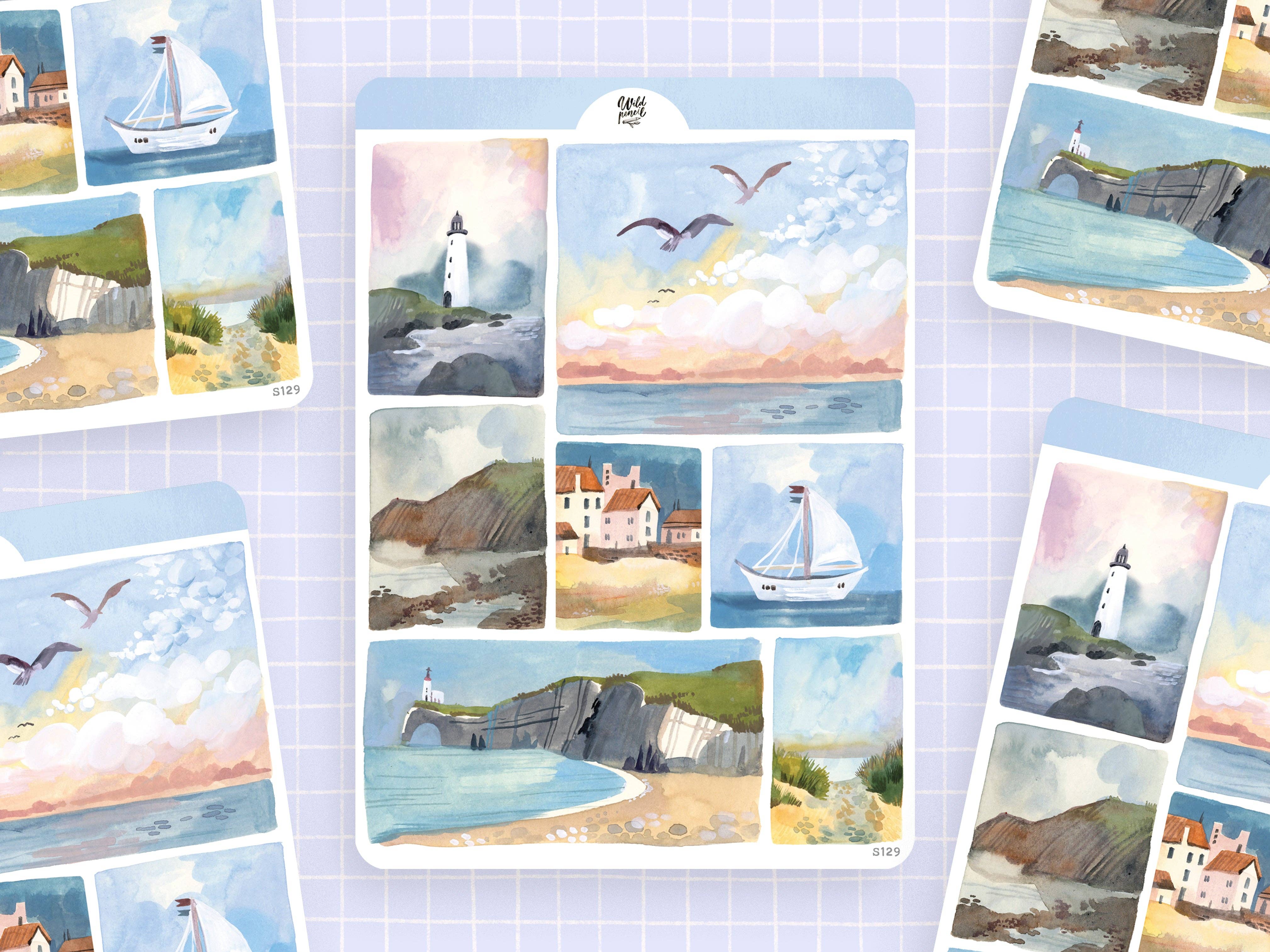 Coastal Landscapes Sticker Sheet