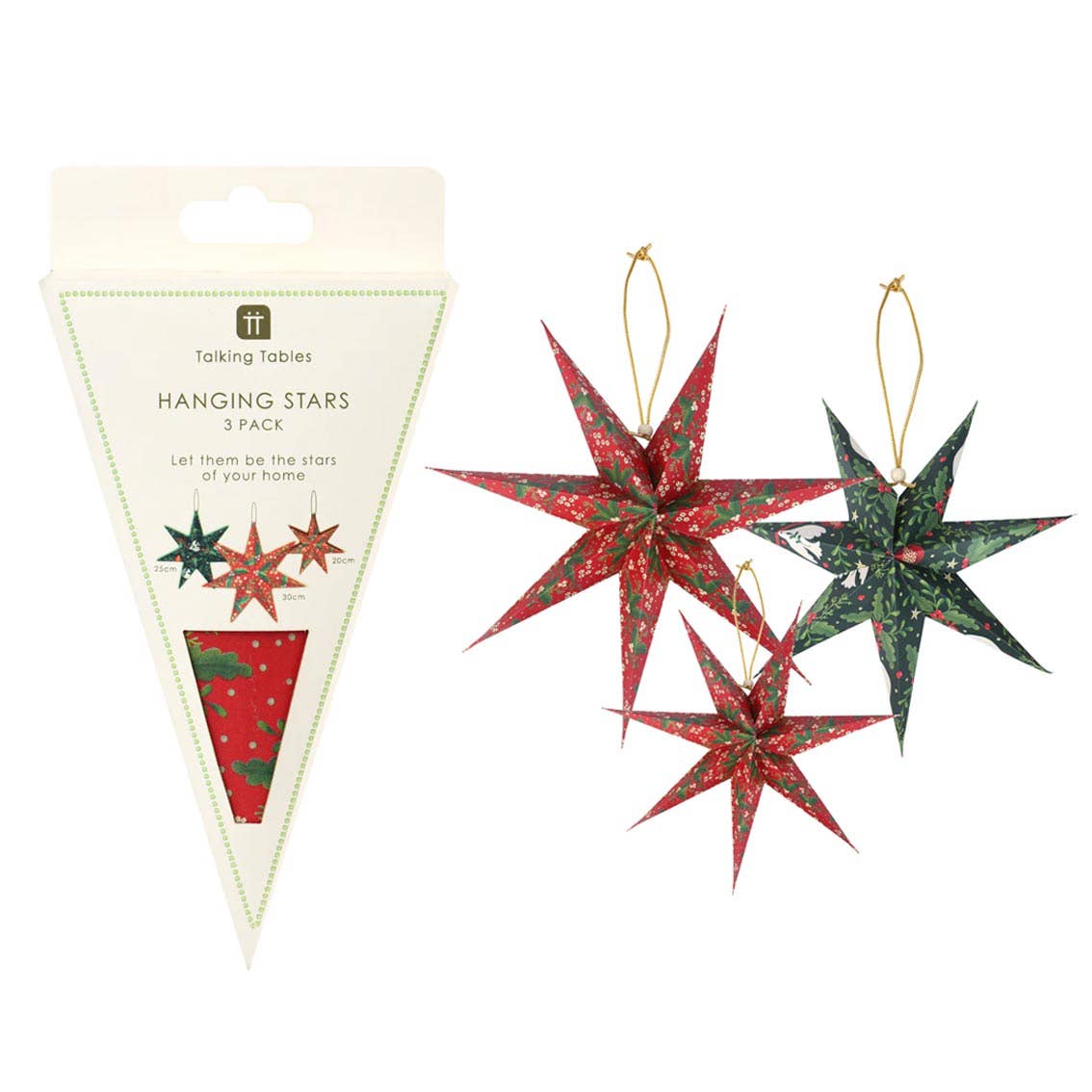 Pack Of Three Folklore Christmas Paper Stars