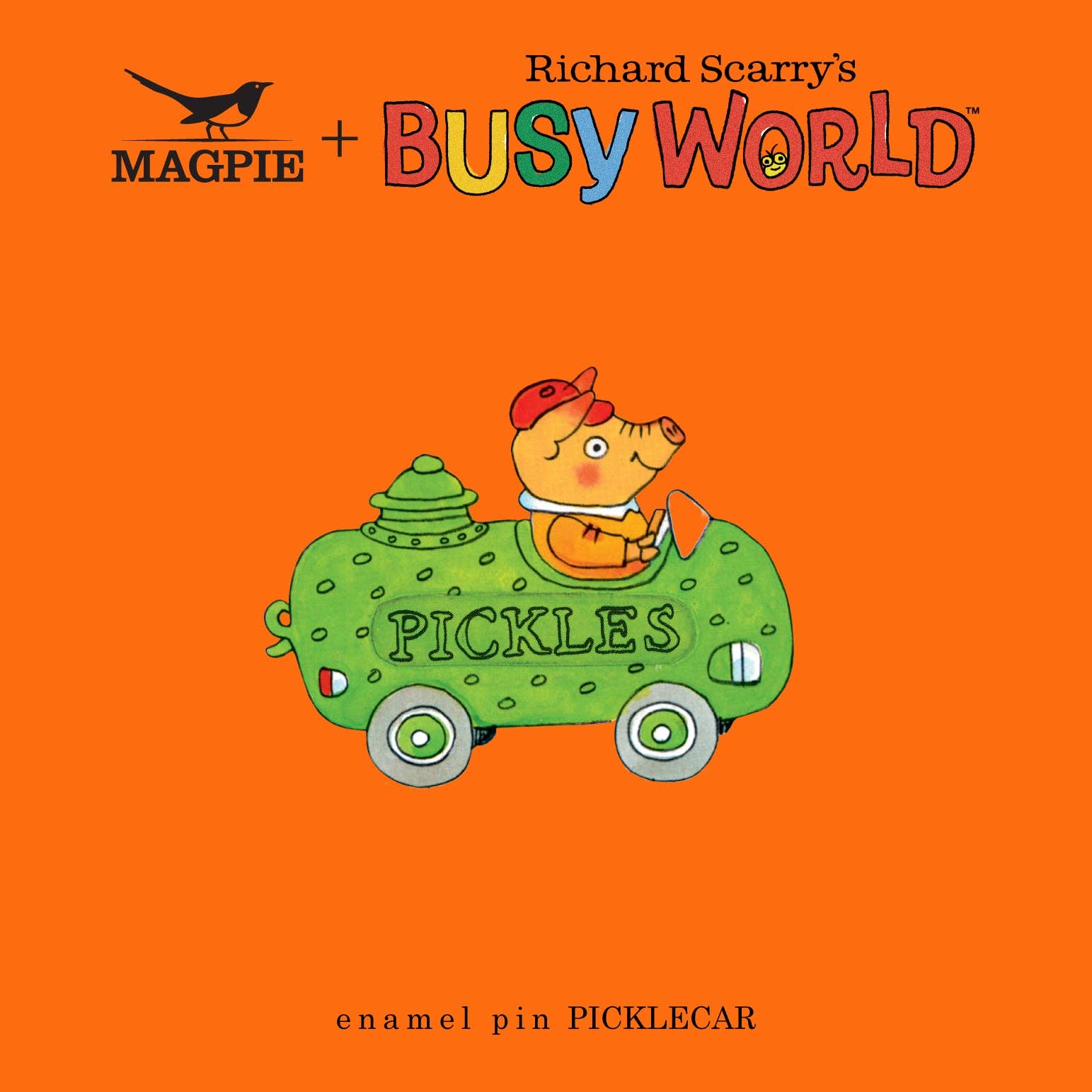 Richard Scarry Picklecar Pin Badge
