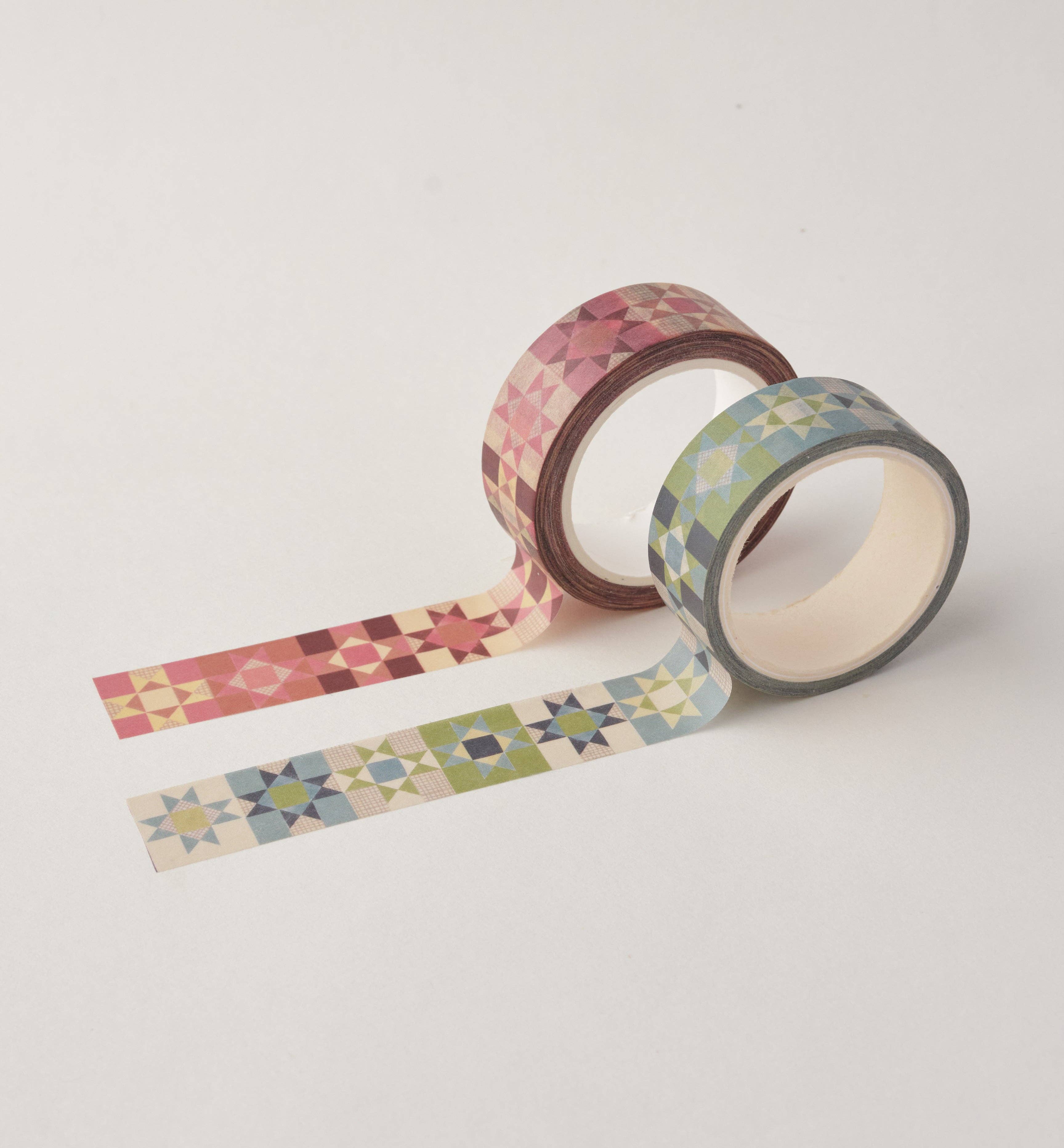 Patchwork Star Washi Tape - Blue