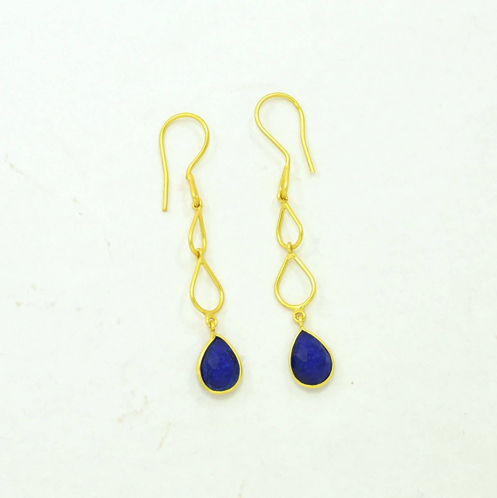 Cecily Hook Earring - Blue Sillimanite