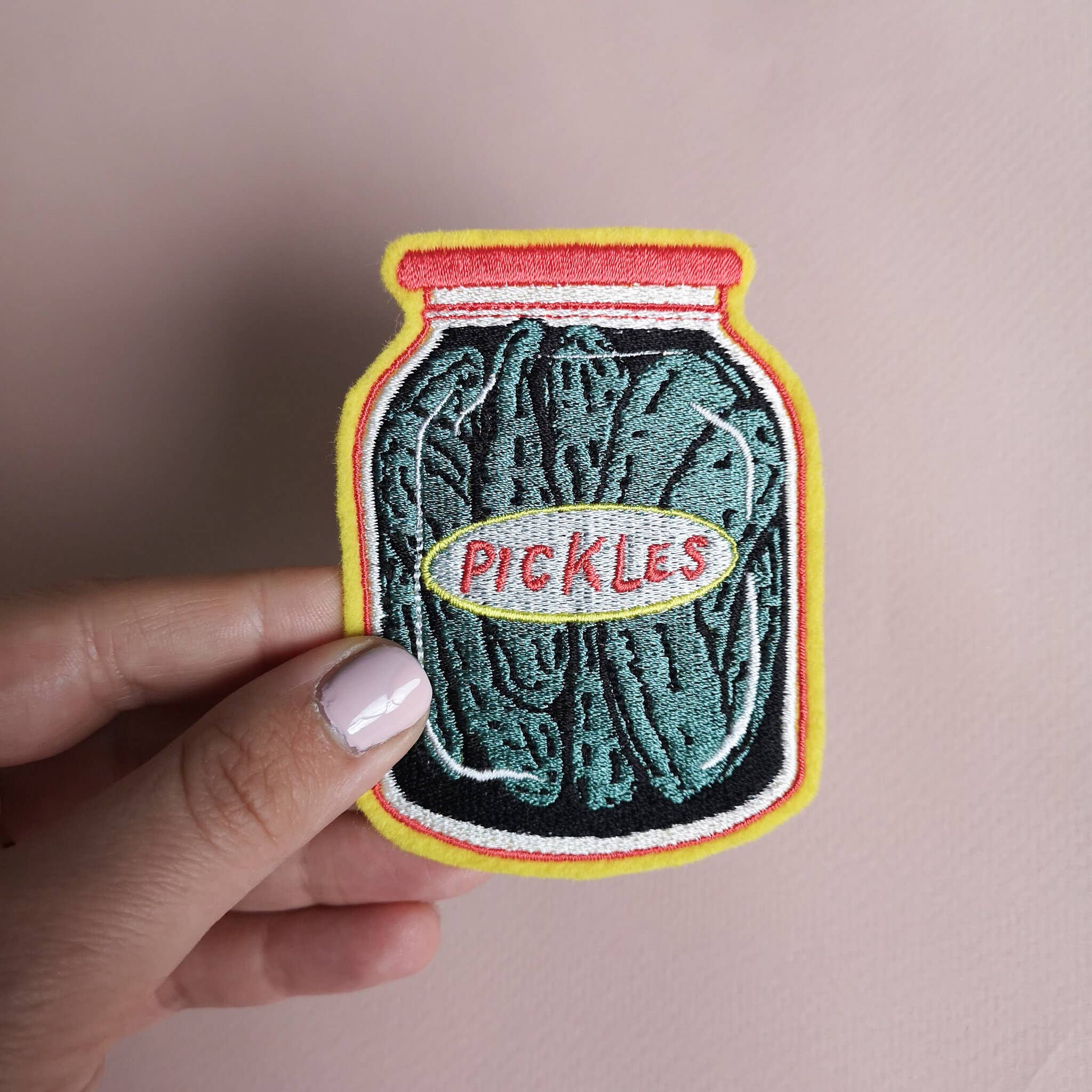 Pickle Jar Embroidered Patch