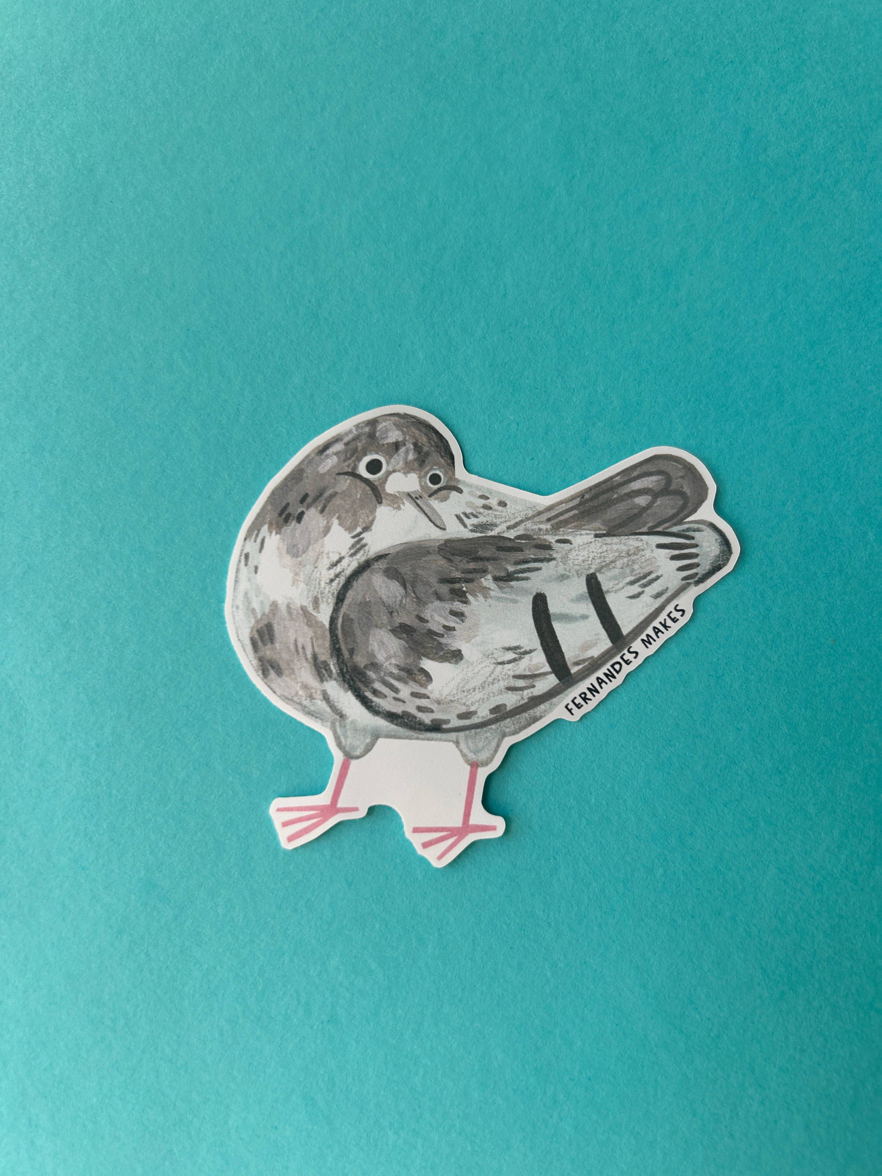 Frodo The Pigeon Vinyl Sticker