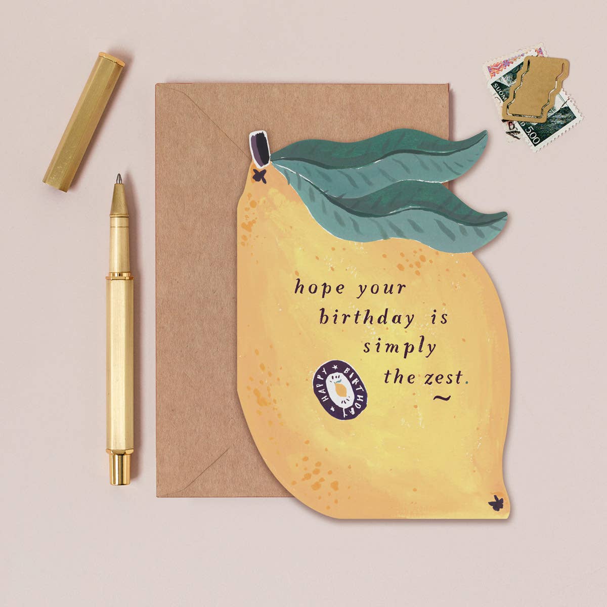 Lemon Zest Birthday Die-Cut Card