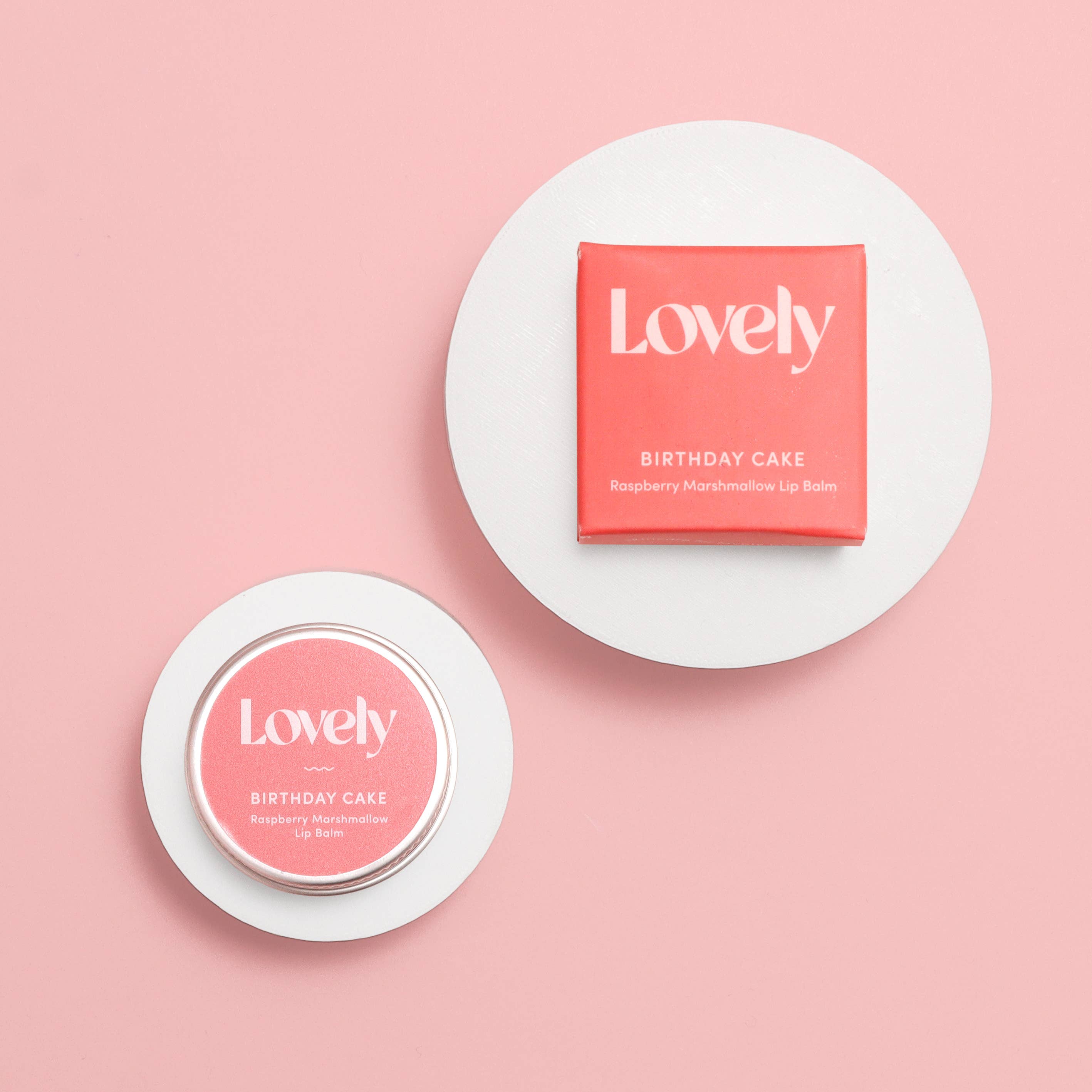 Birthday Cake Lip Balm - Raspberry Marshmallow