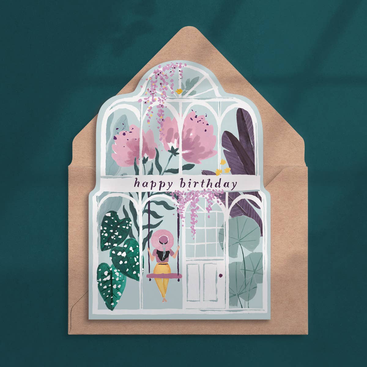 Greenhouse Birthday Die-Cut Card