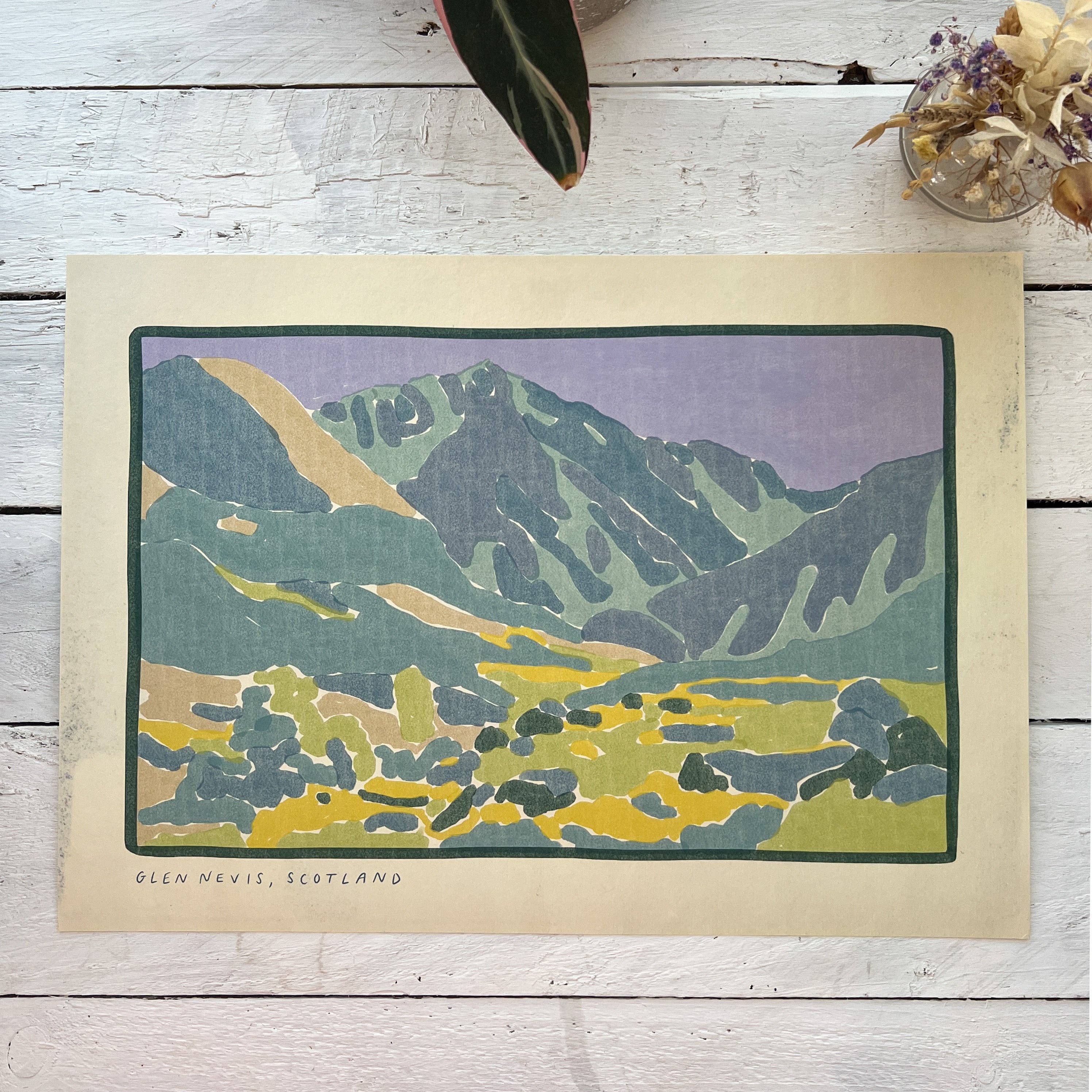 Glen Nevis, Scotland Art Print - A4