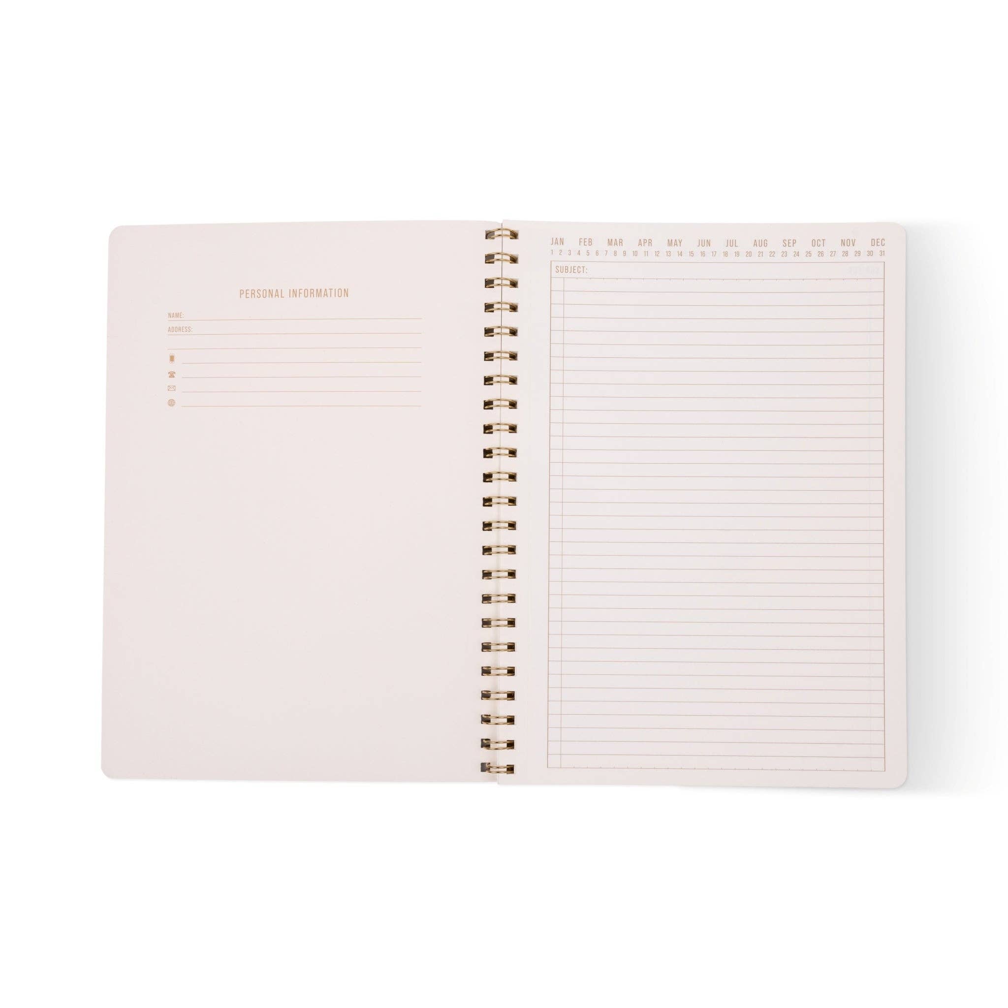 Tulip A4 Twin Wire Notebook - Green Vine