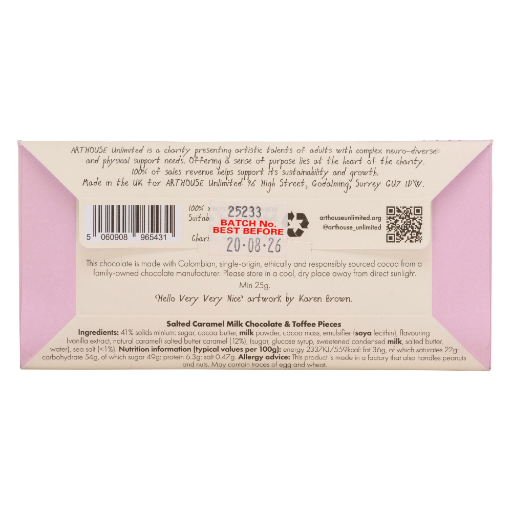 Joy Sized: Hello, Very Very Nice, Salted Caramel Milk Chocolate & Toffee Pieces