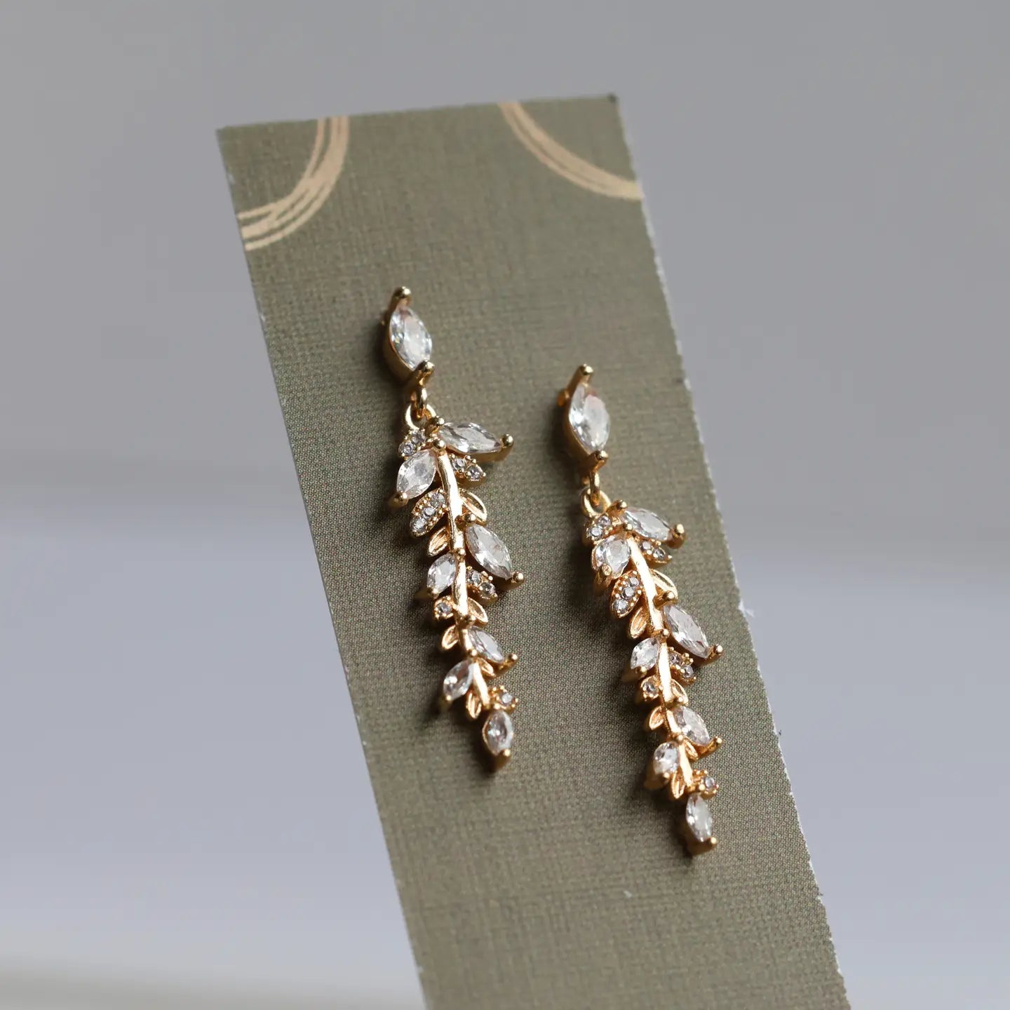Feather Fern Drop Earrings