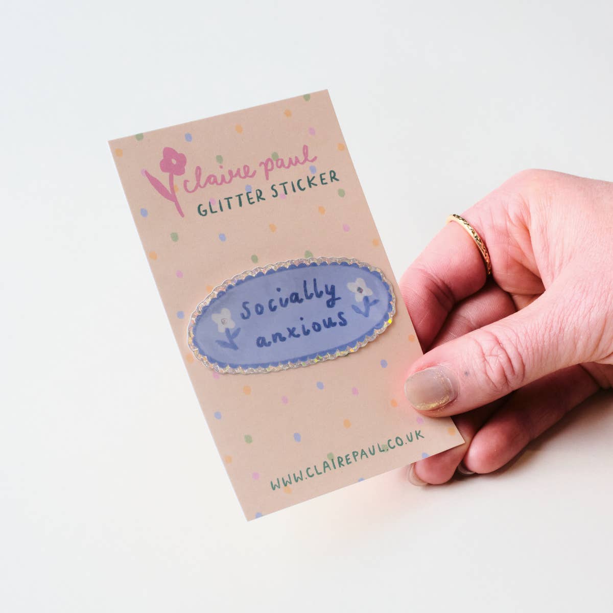 Socially Anxious Holographic Sticker