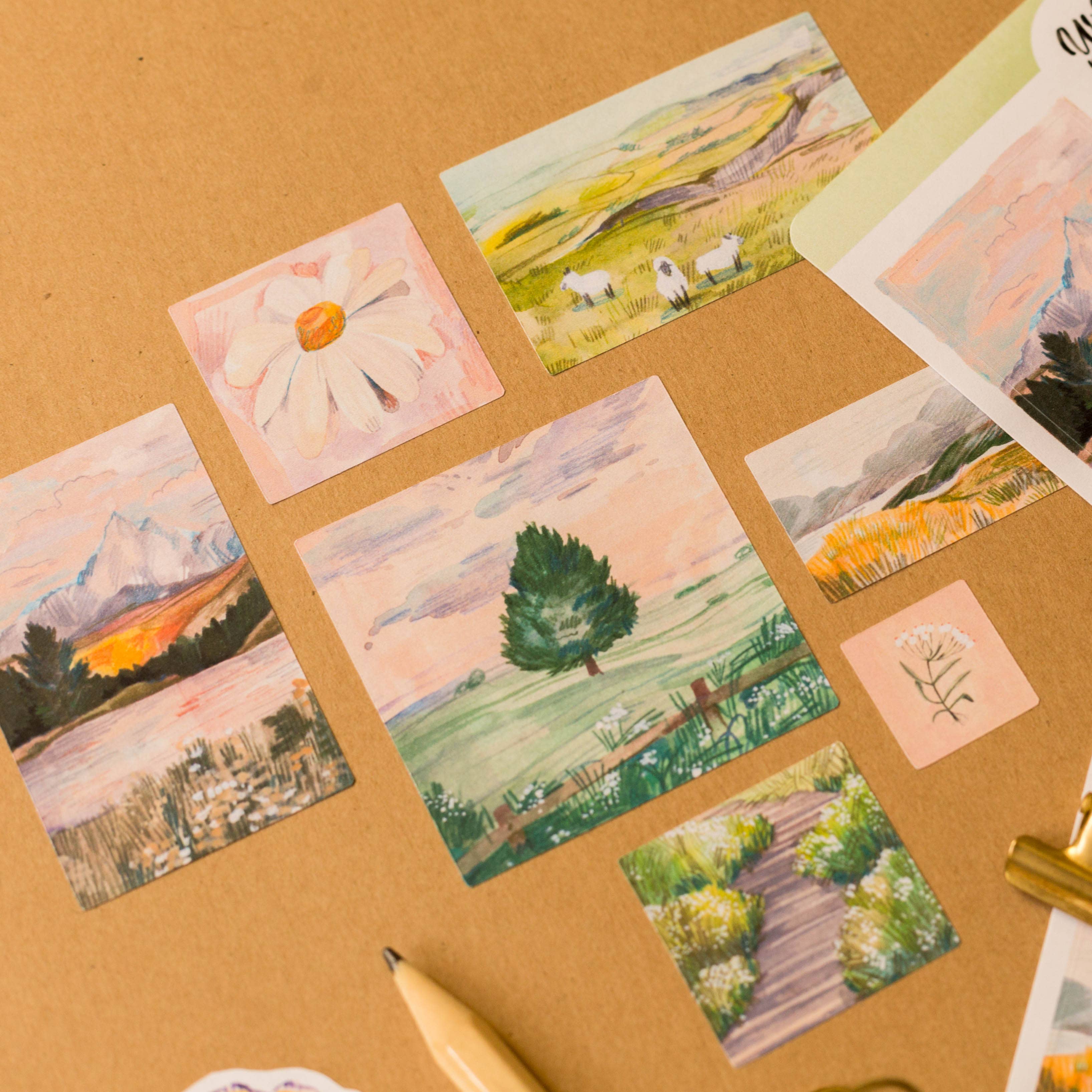 Sunrise Landcapes Sticker Sheet