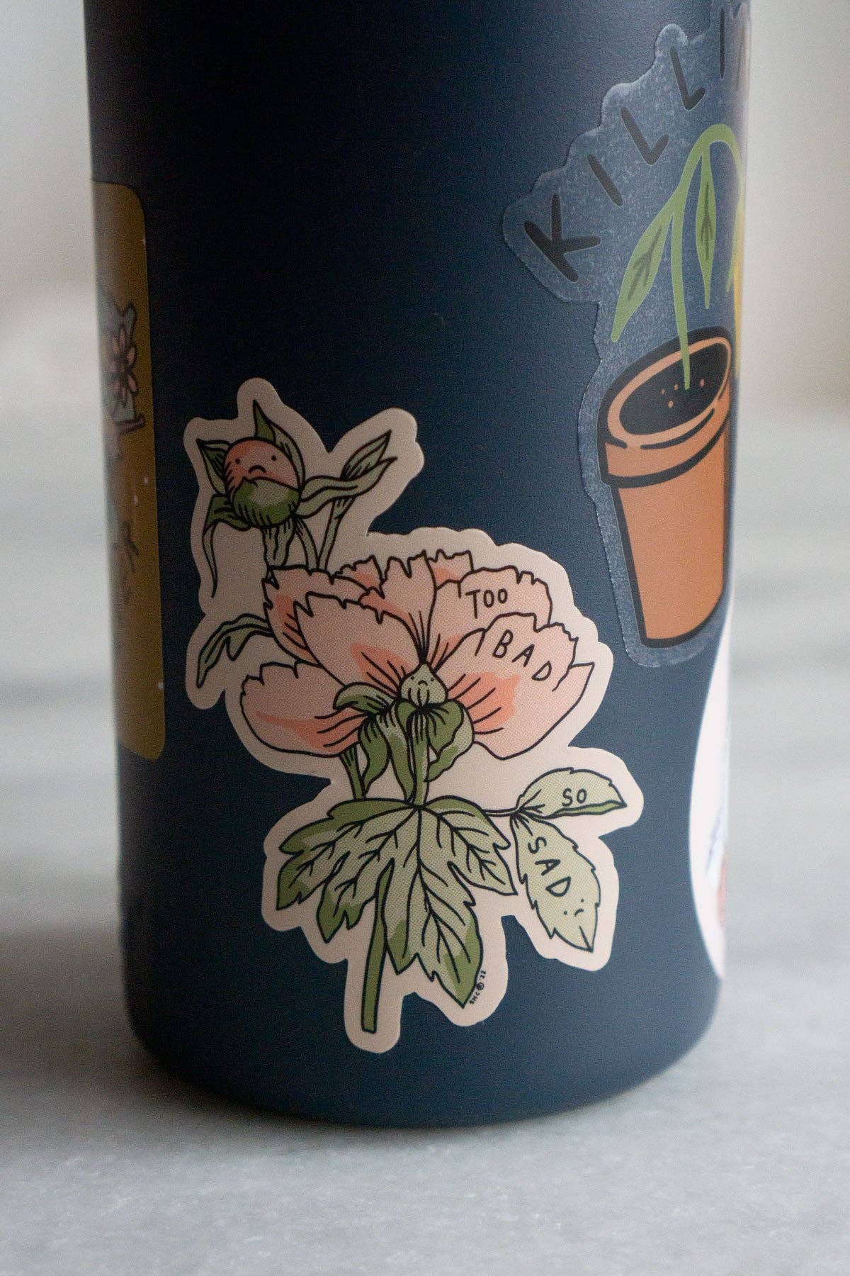 Too Bad (Peonies) Sticker