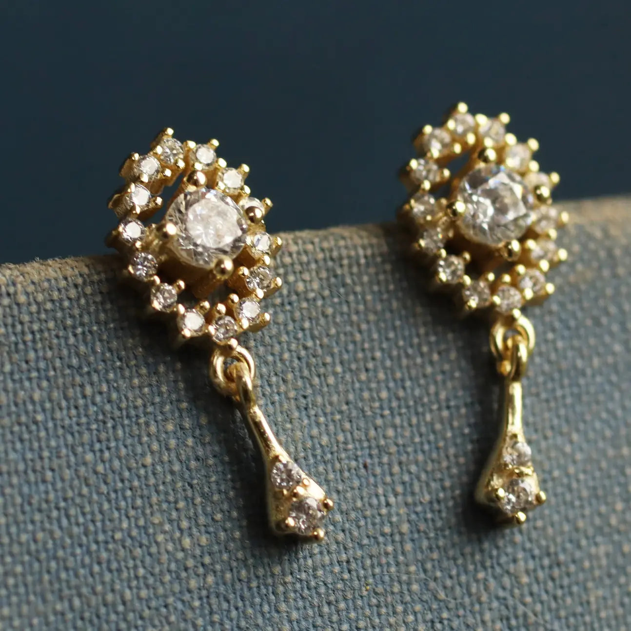 Tudor Queen Stud Drop Earrings