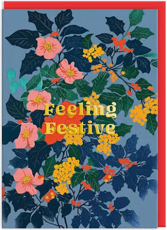 Pack Of 9 Festive Florals Christmas Cards