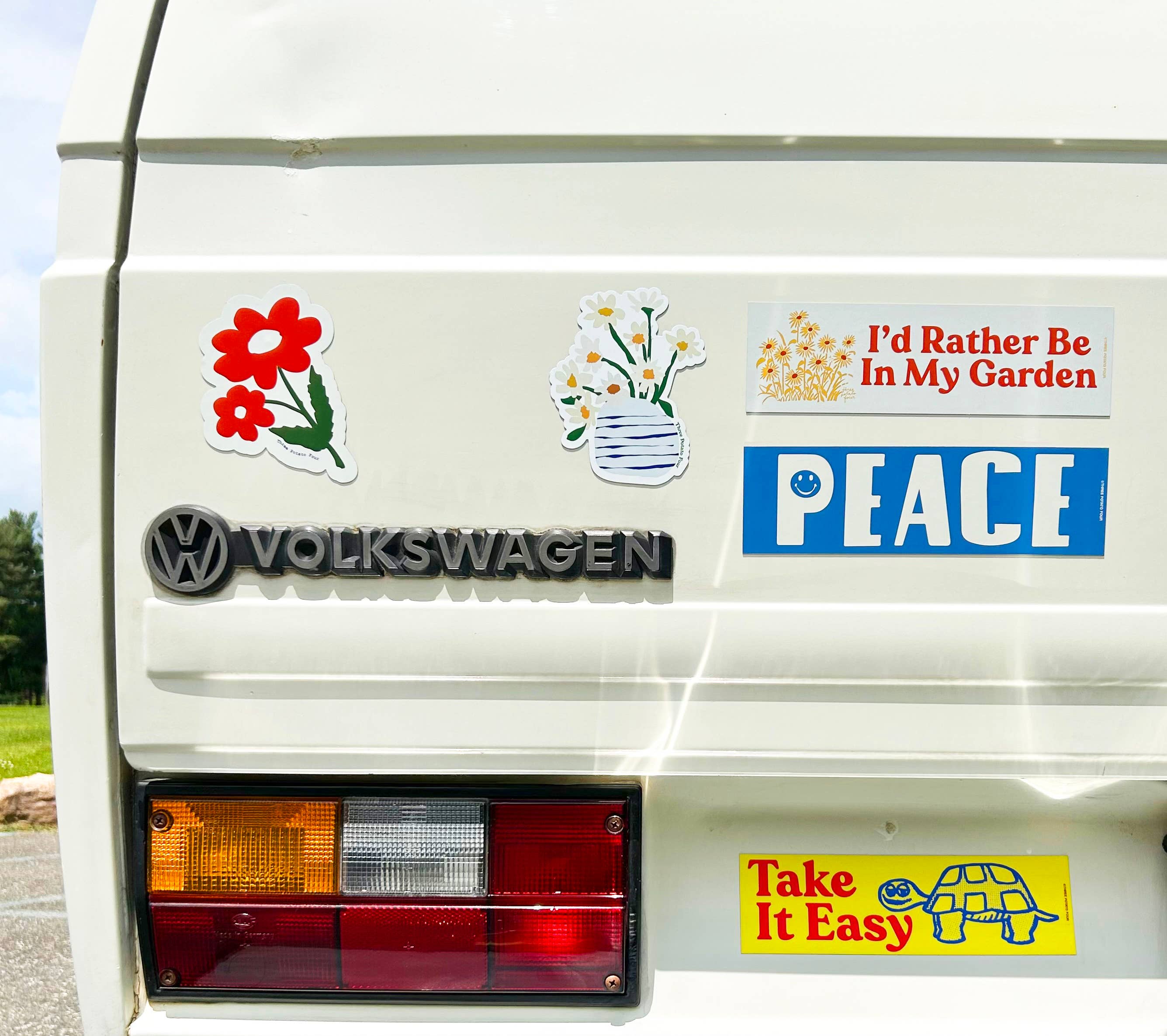 Peace (Blue & White) Bumper Magnet