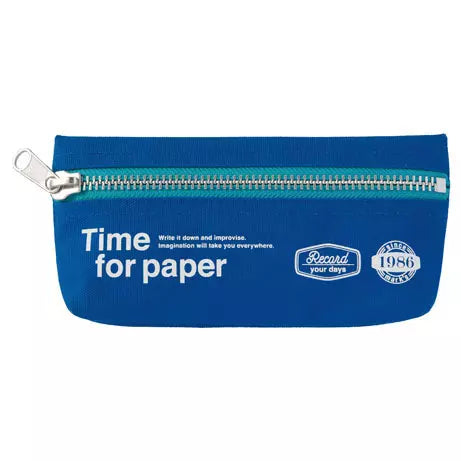 Time For Paper Pencil Case - Blue