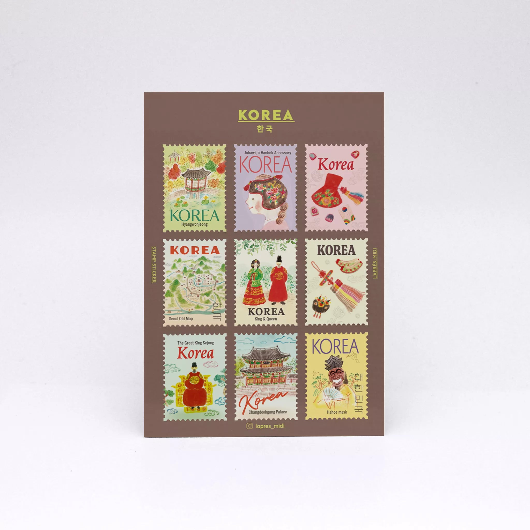 Postage Stamp Stickers - Korea