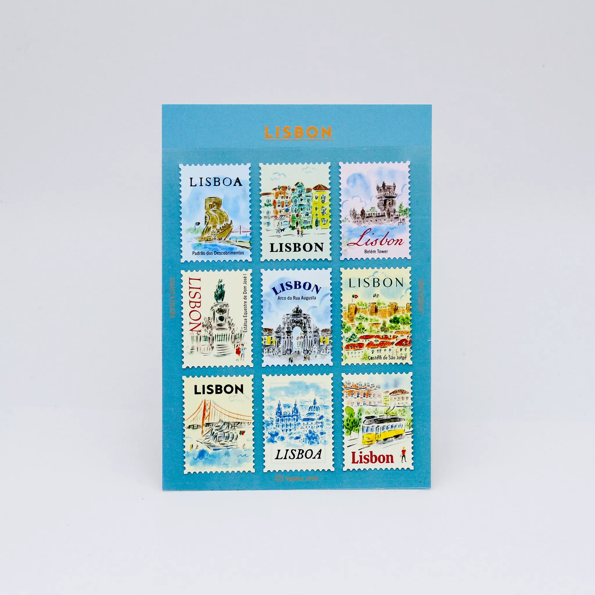 Postage Stamp Stickers - Lisbon
