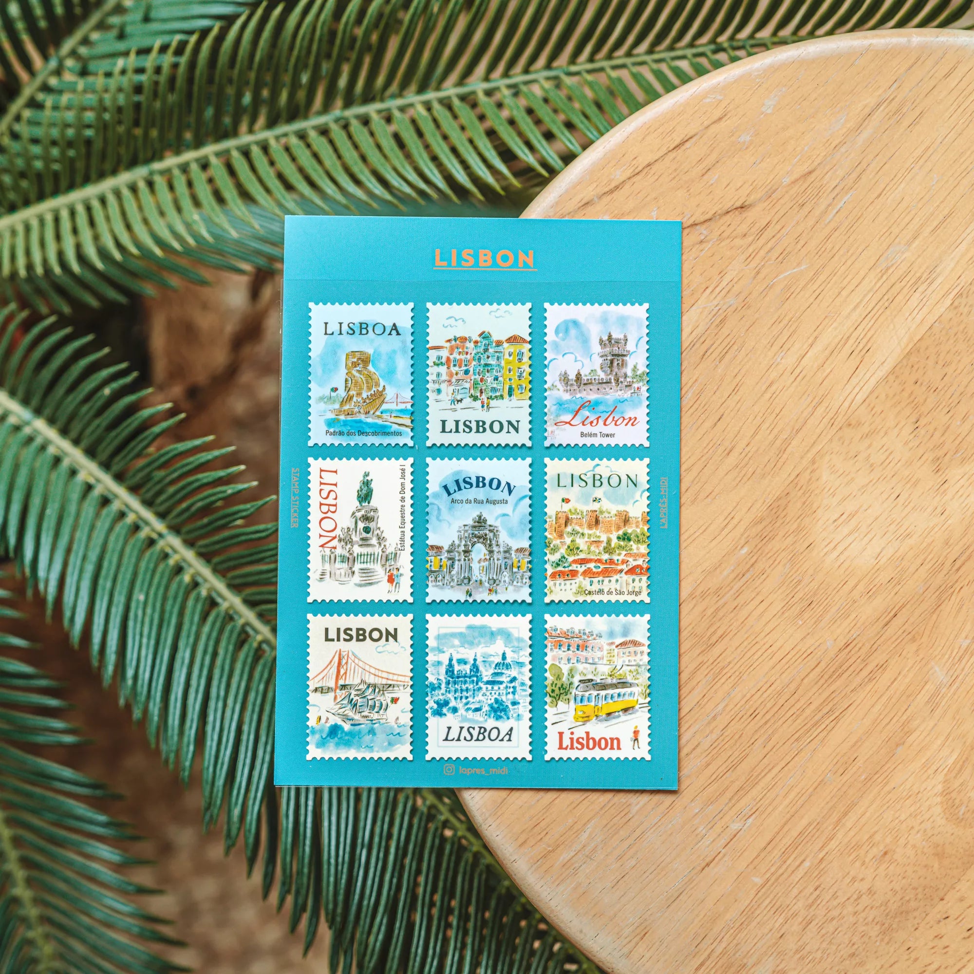 Postage Stamp Stickers - Lisbon