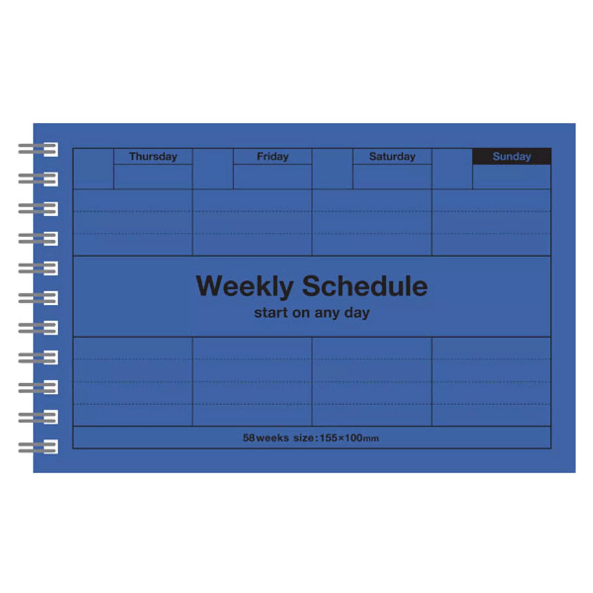 Weekly Schedule - Dark Blue