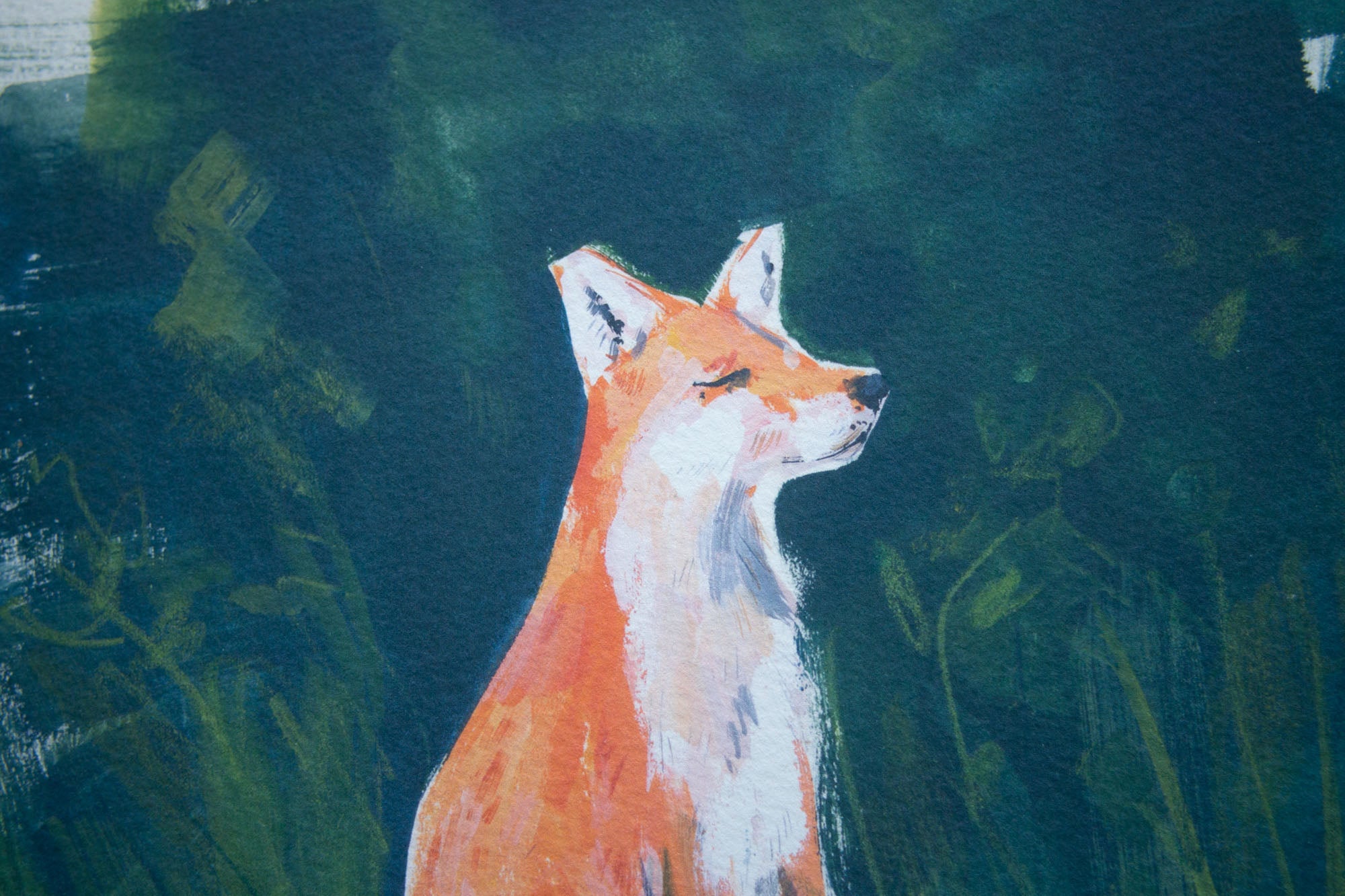 Sleepy Fox Art Print