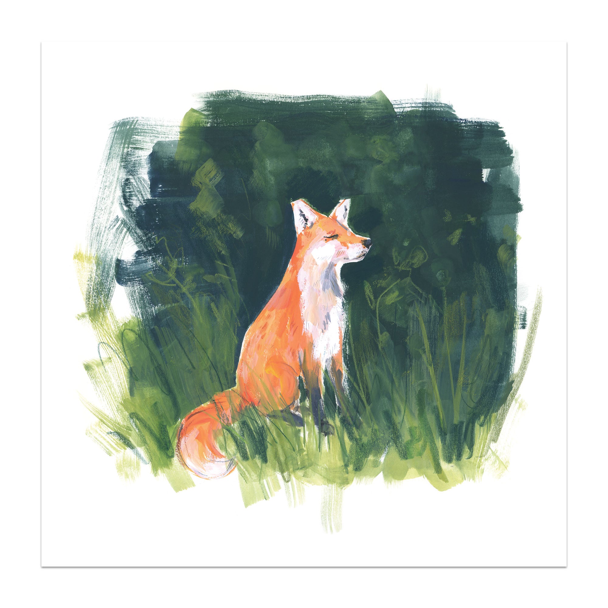 Sleepy Fox Art Print