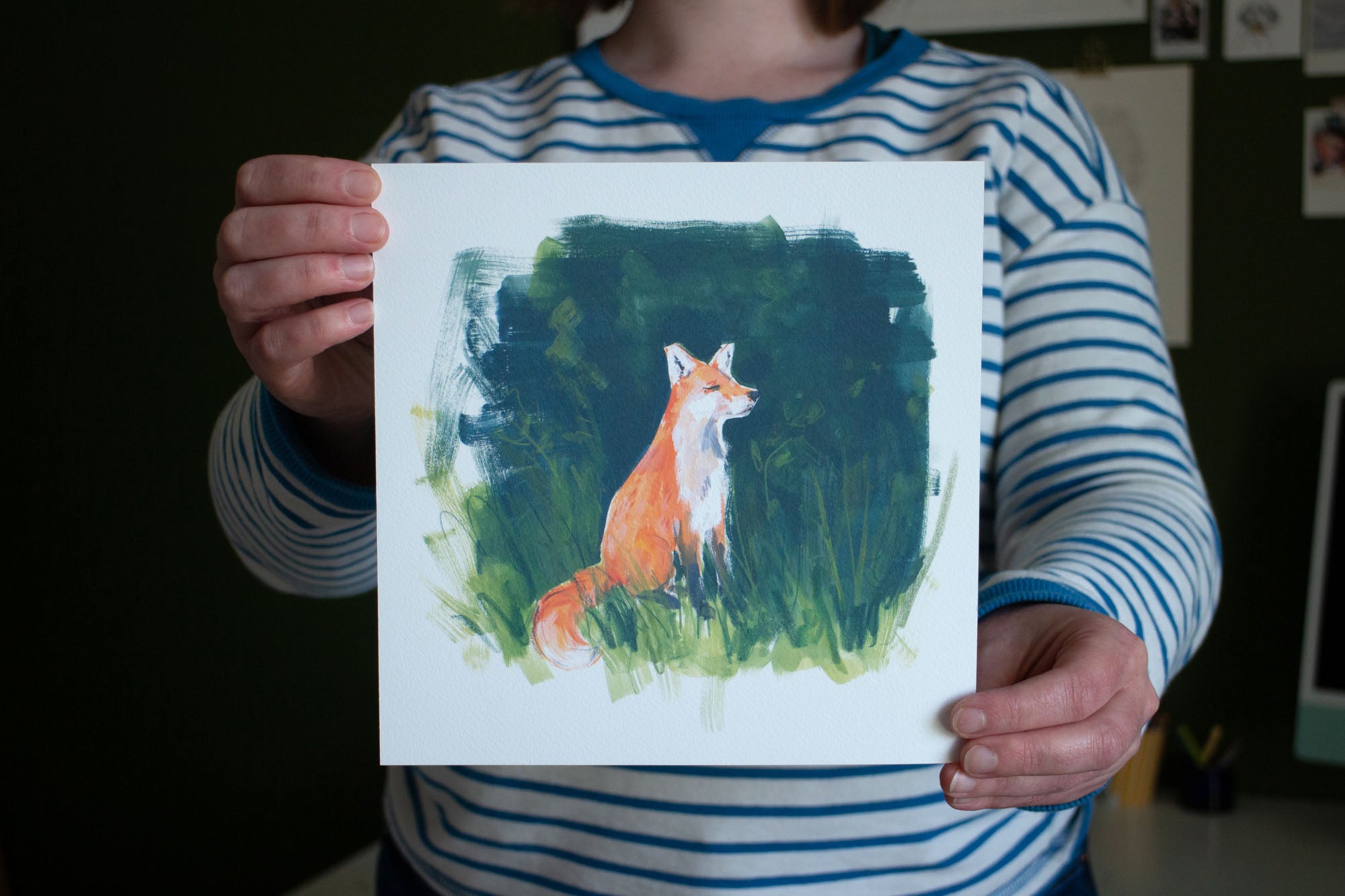 Sleepy Fox Art Print