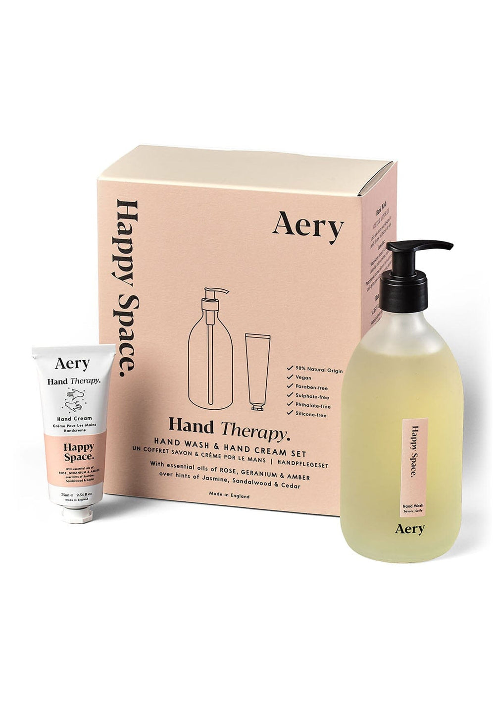 Happy Space (Rose, Geranium & Amber) Hand Therapy Gift Set