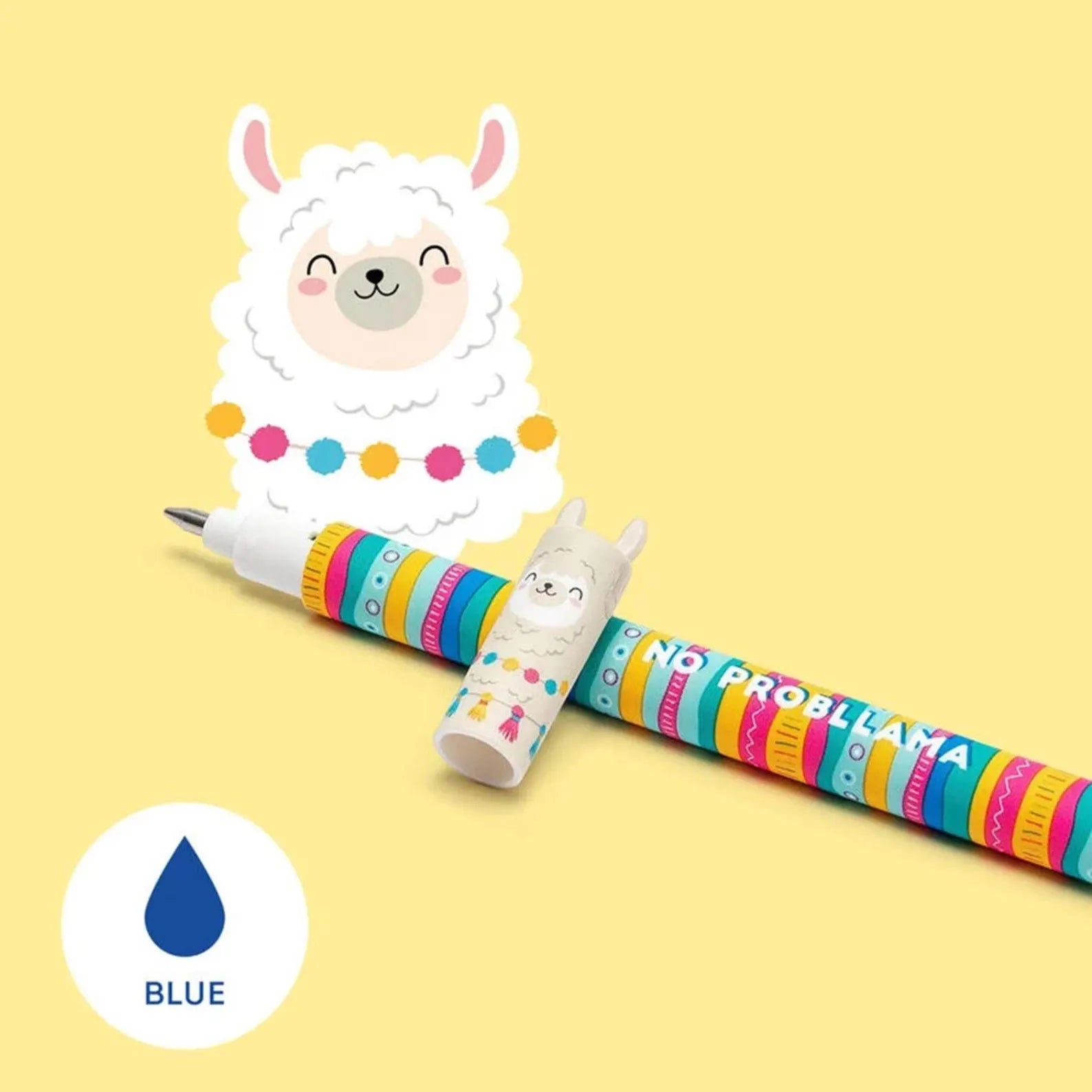 Llama Erasable Gel Pen - Blue Ink