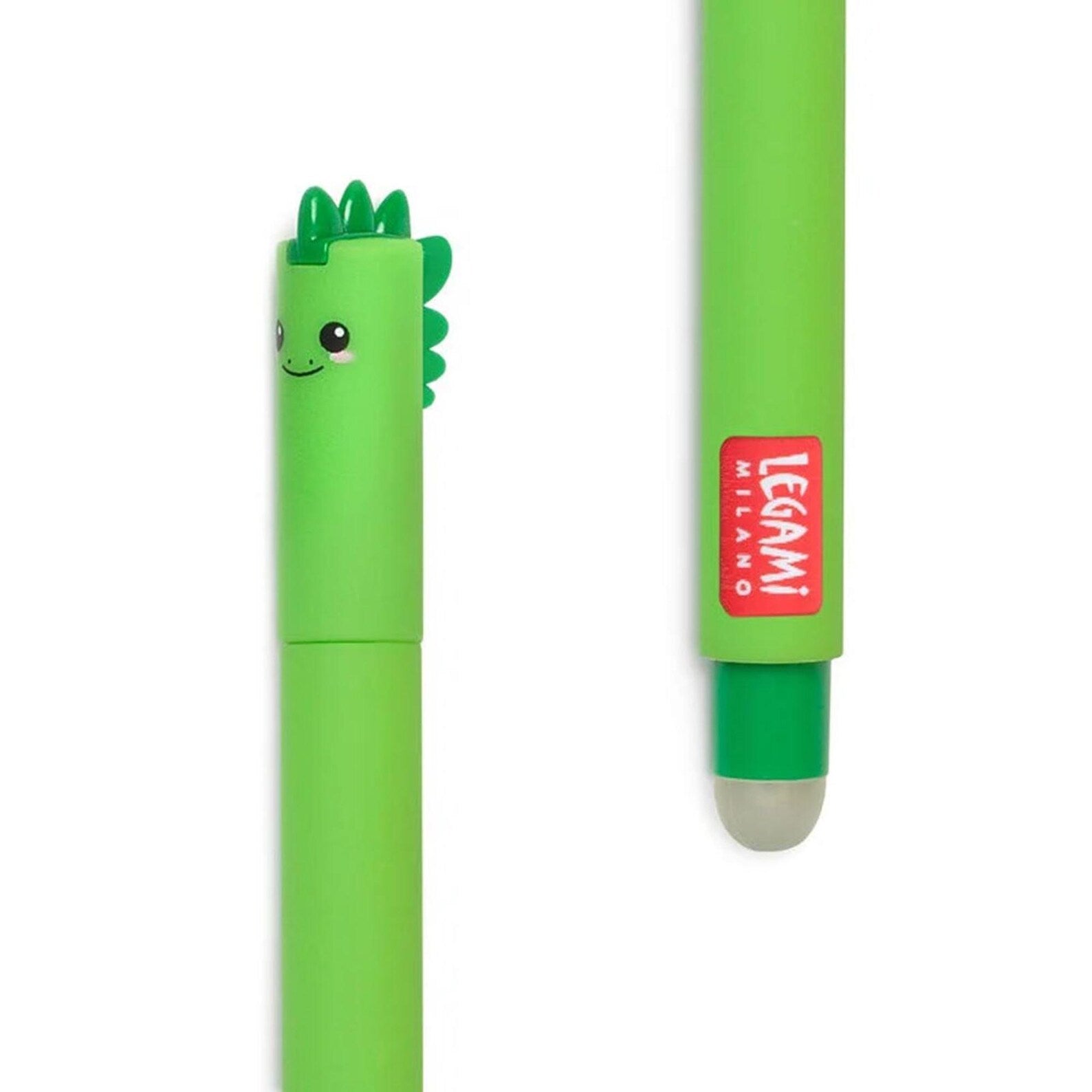 Dinosaur Erasable Gel Pen - Green Ink