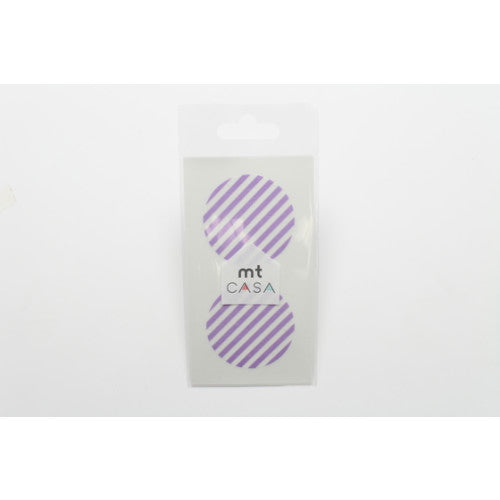 Set Of Ten MT Casa Stickers - Lilac Stripe