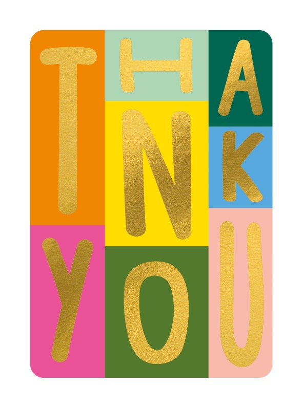 Set of 6 Letters Thank You Card Pack by The Art File | Curiouser