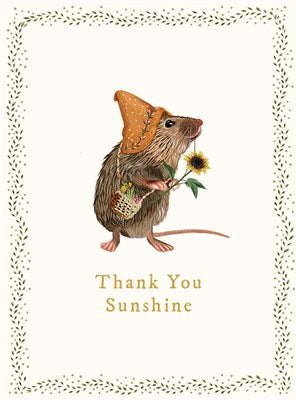 Set of 6 Thank You Sunshine Card Pack